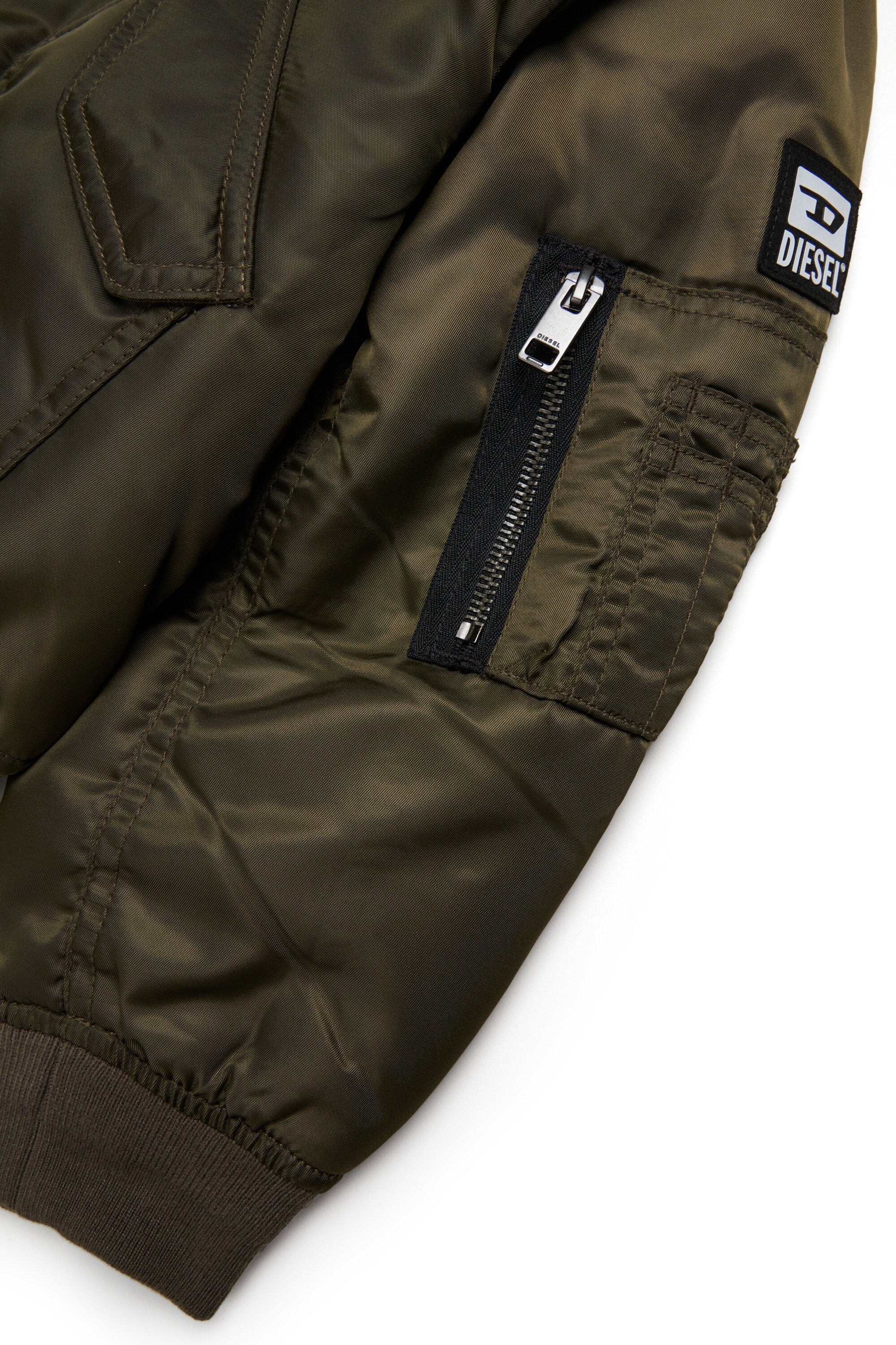 Bomber jacket with logo and zipped pockets