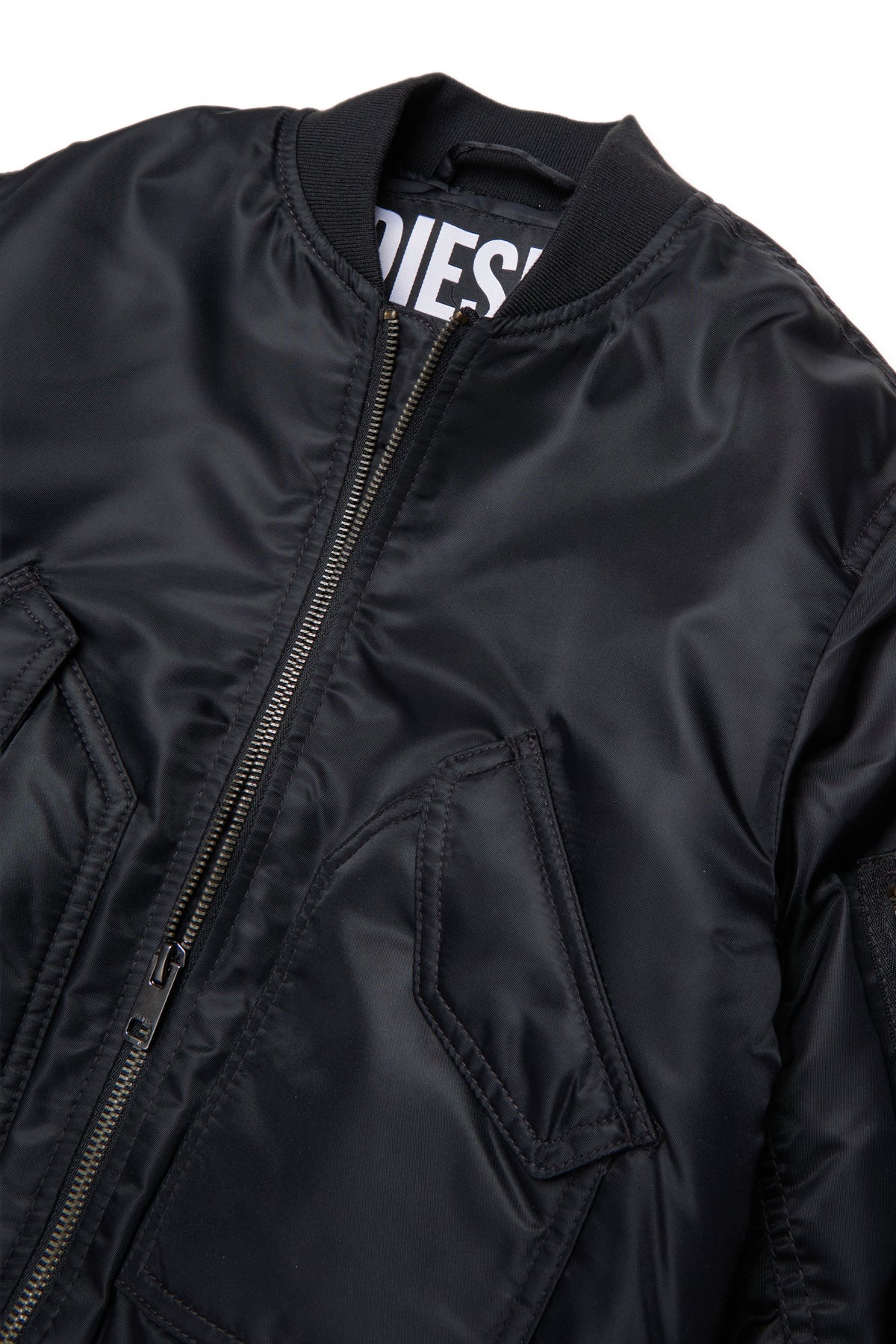 Bomber jacket with logo and zipped pockets