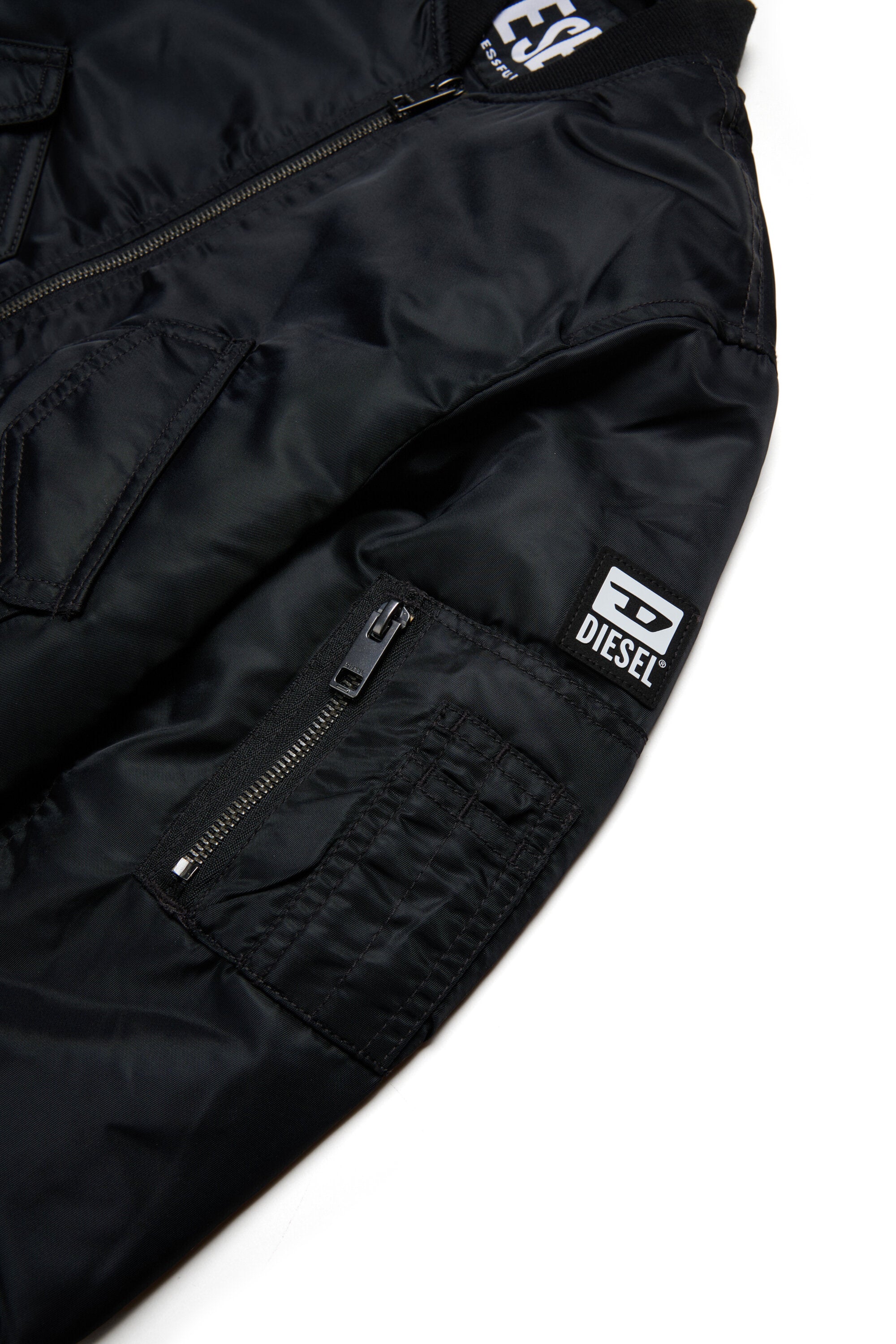 Bomber jacket with logo and zipped pockets