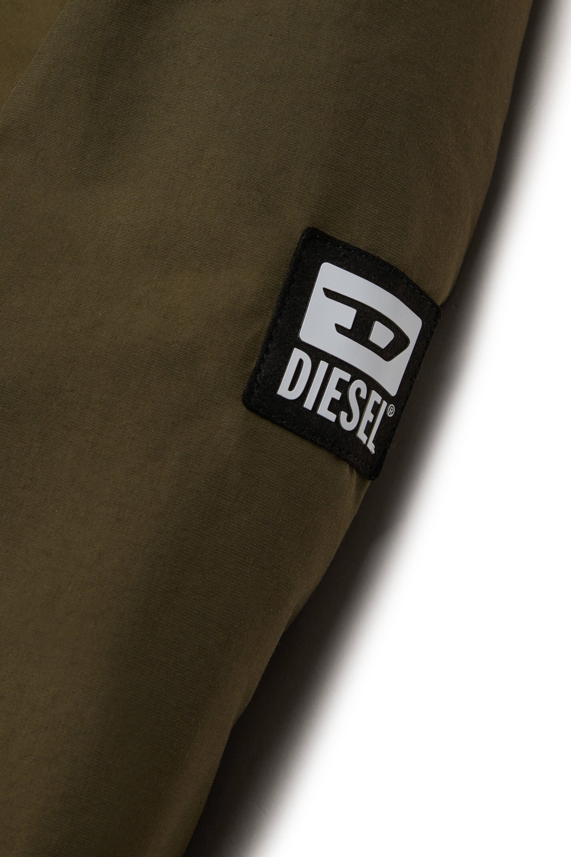 Padded jacket with faux fur hood