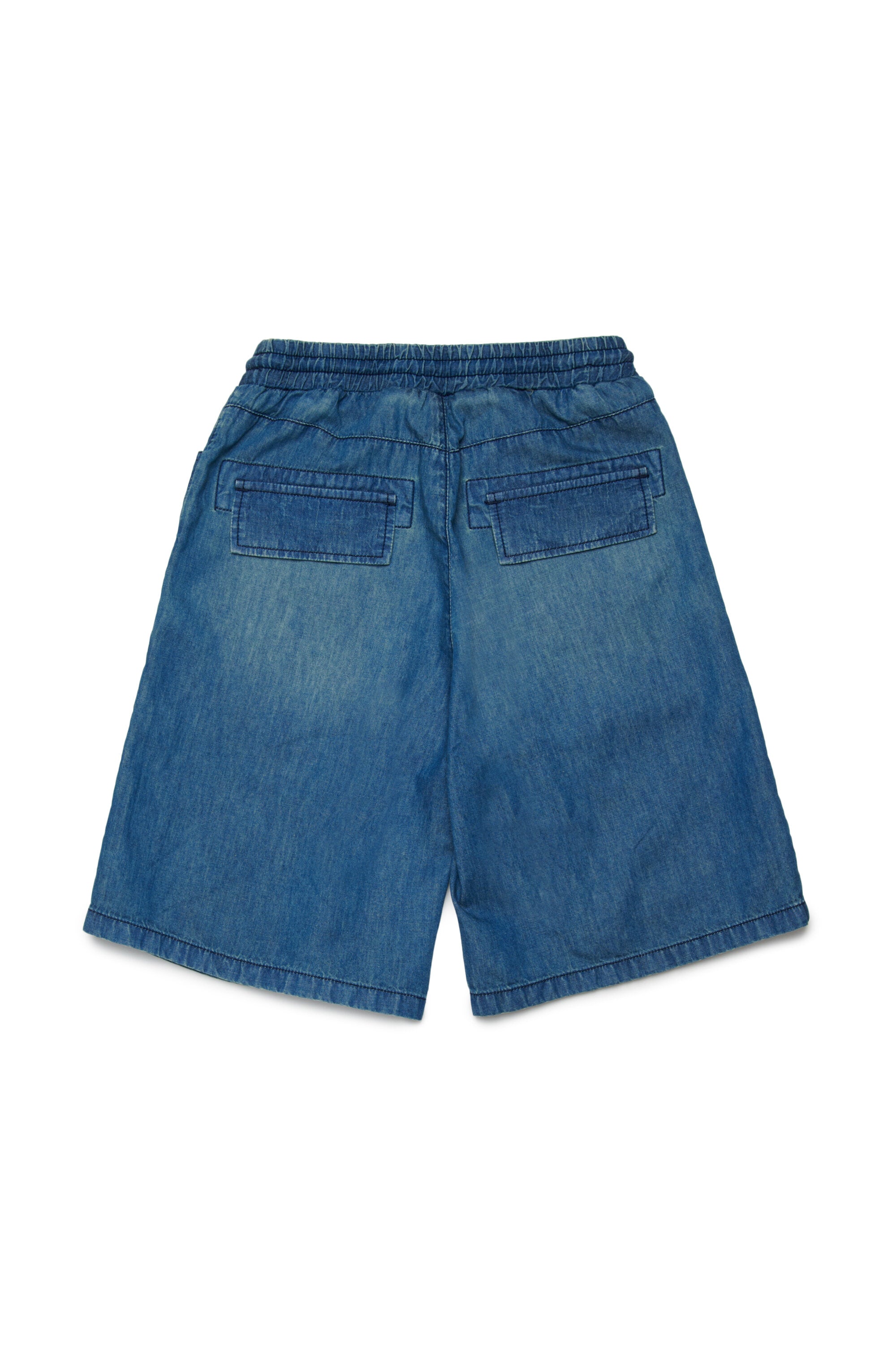 Denim cargo shorts