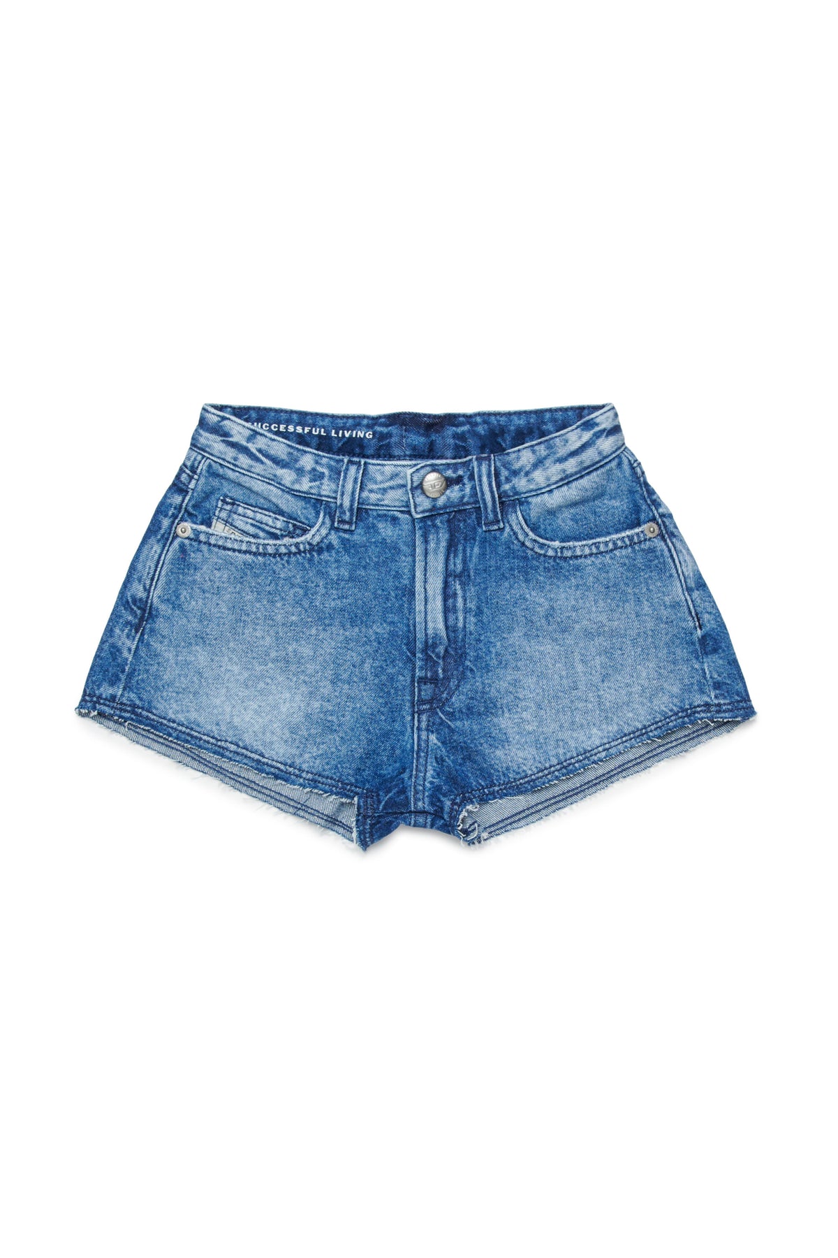 Light blue denim shorts