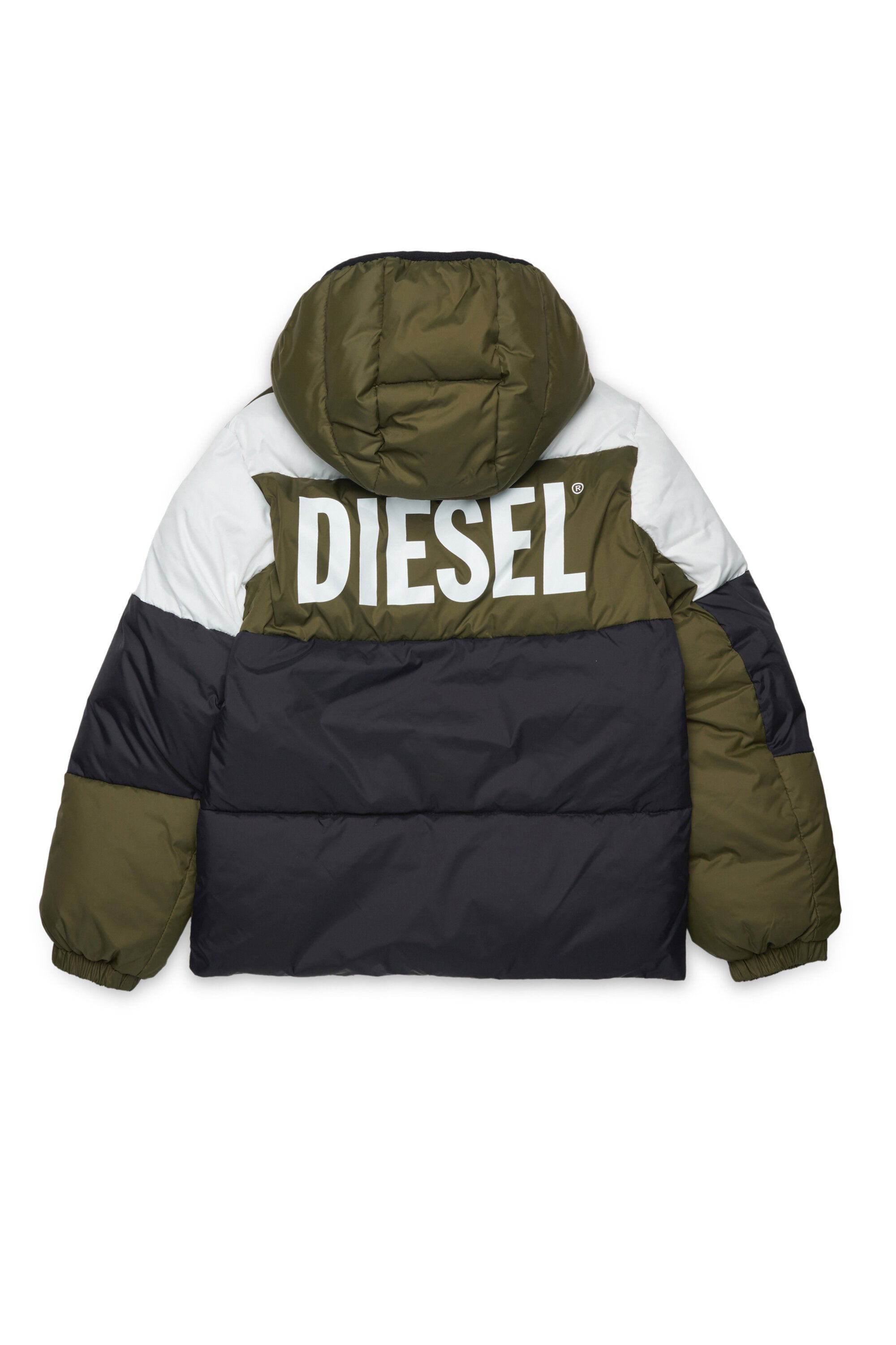 Colorblock padded jacket with logo