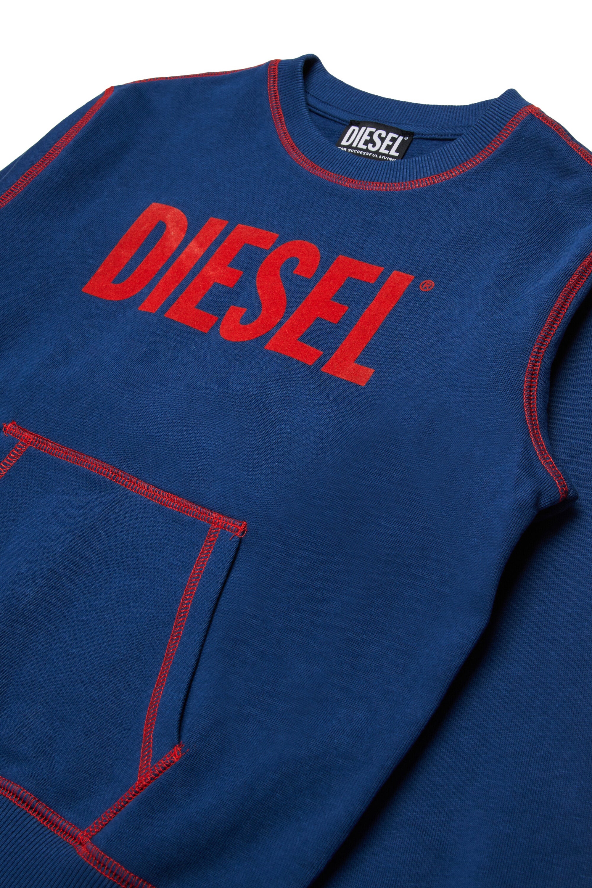 Dieselロゴ入りカンガルーポケット付きスウェット