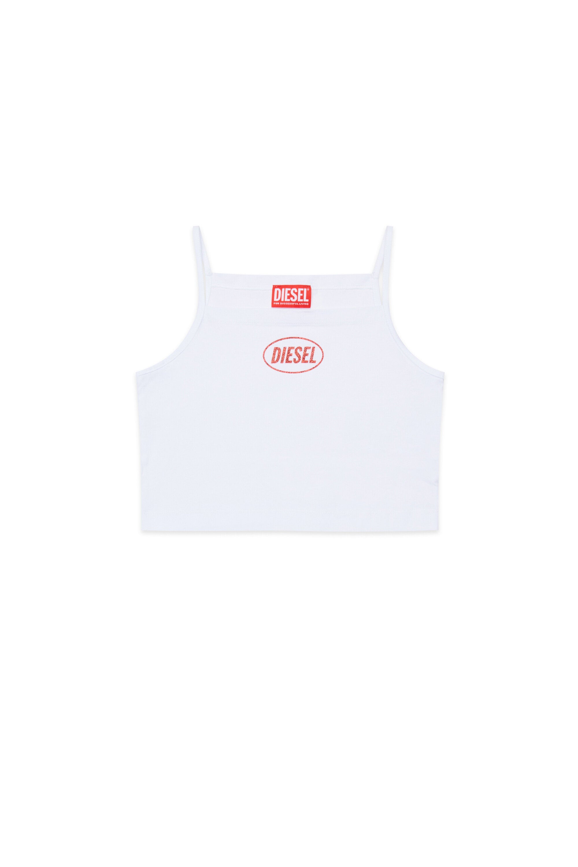 Sleeveless T-shirt with logo