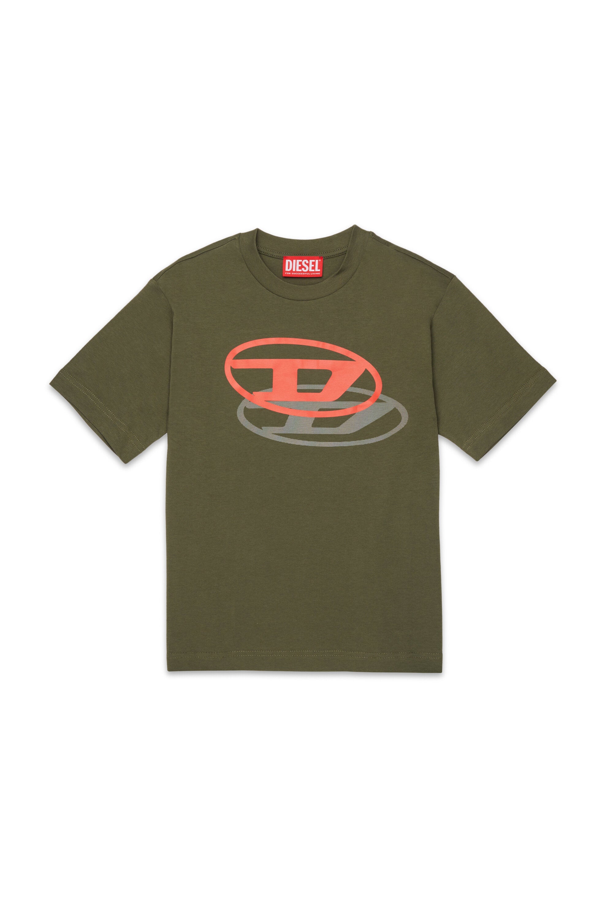 オーバルDロゴプリントTシャツ