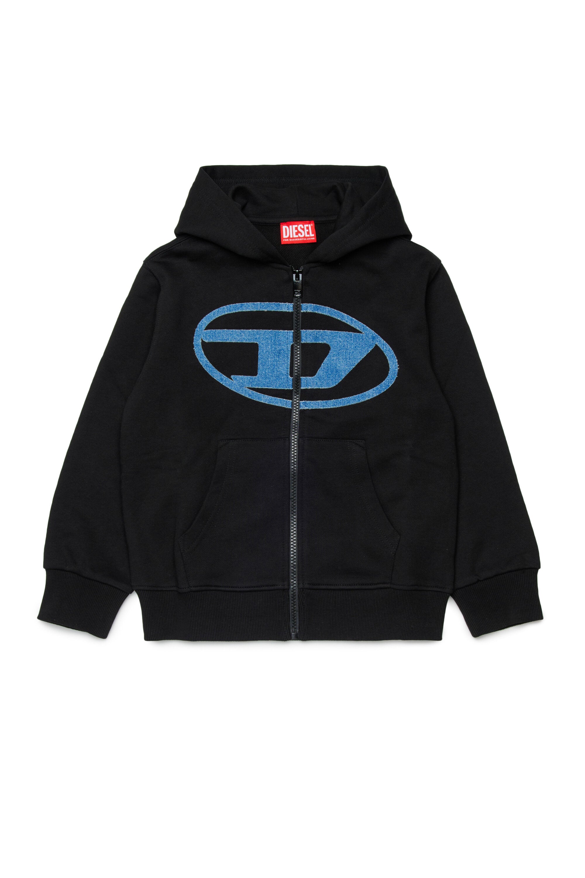 Hooded sweatshirt with logo and maxi logo