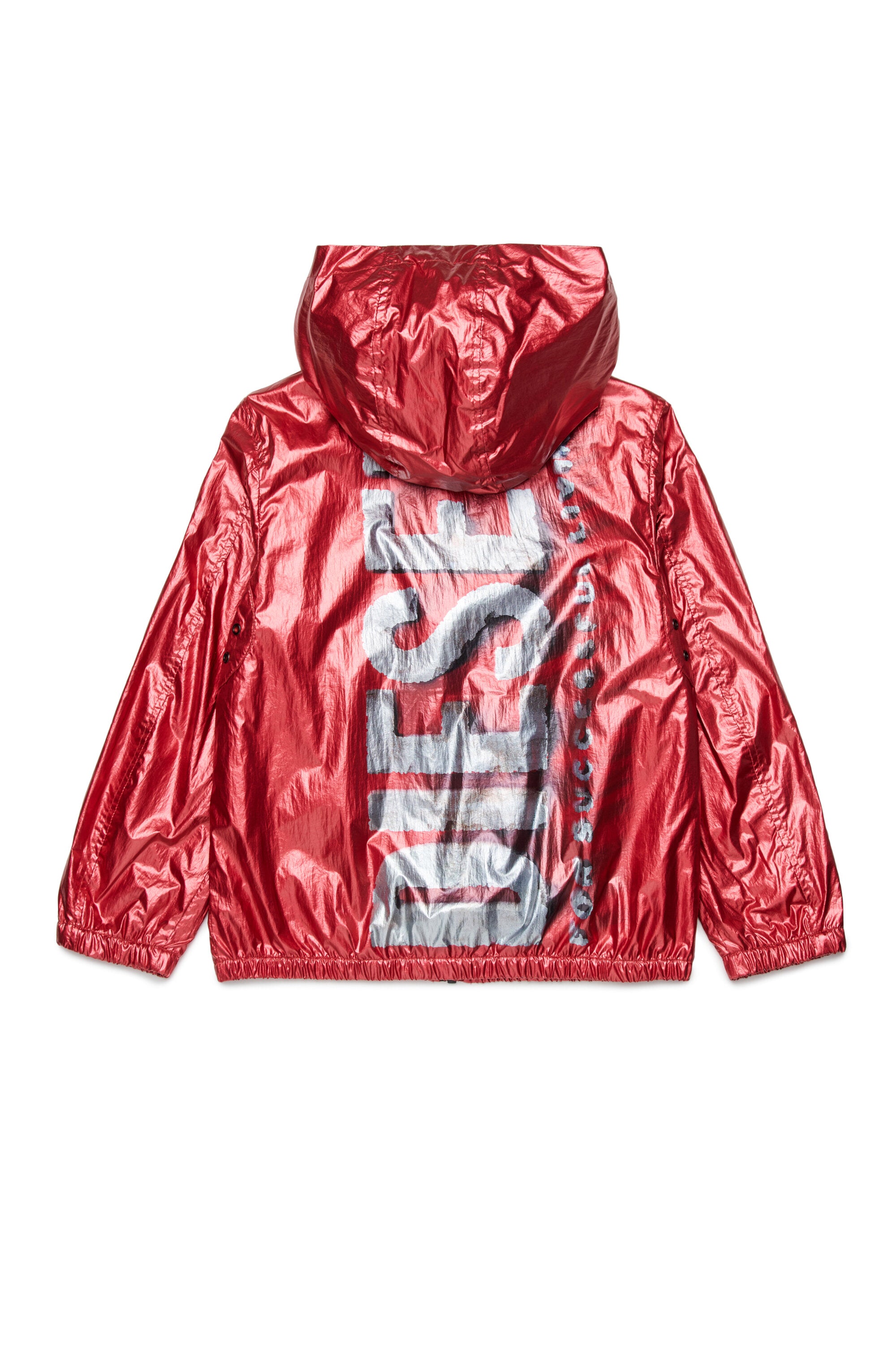 Windbreaker with printed logo