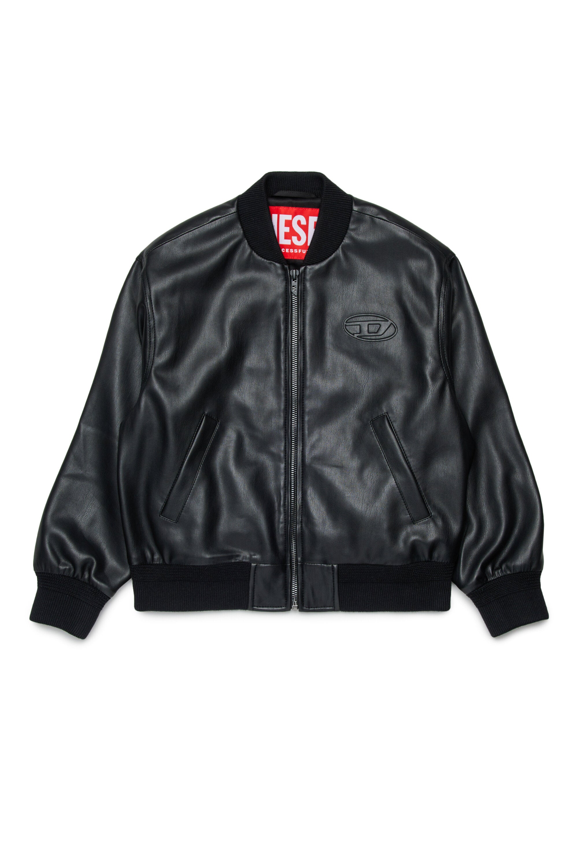 Biker jacket with logo