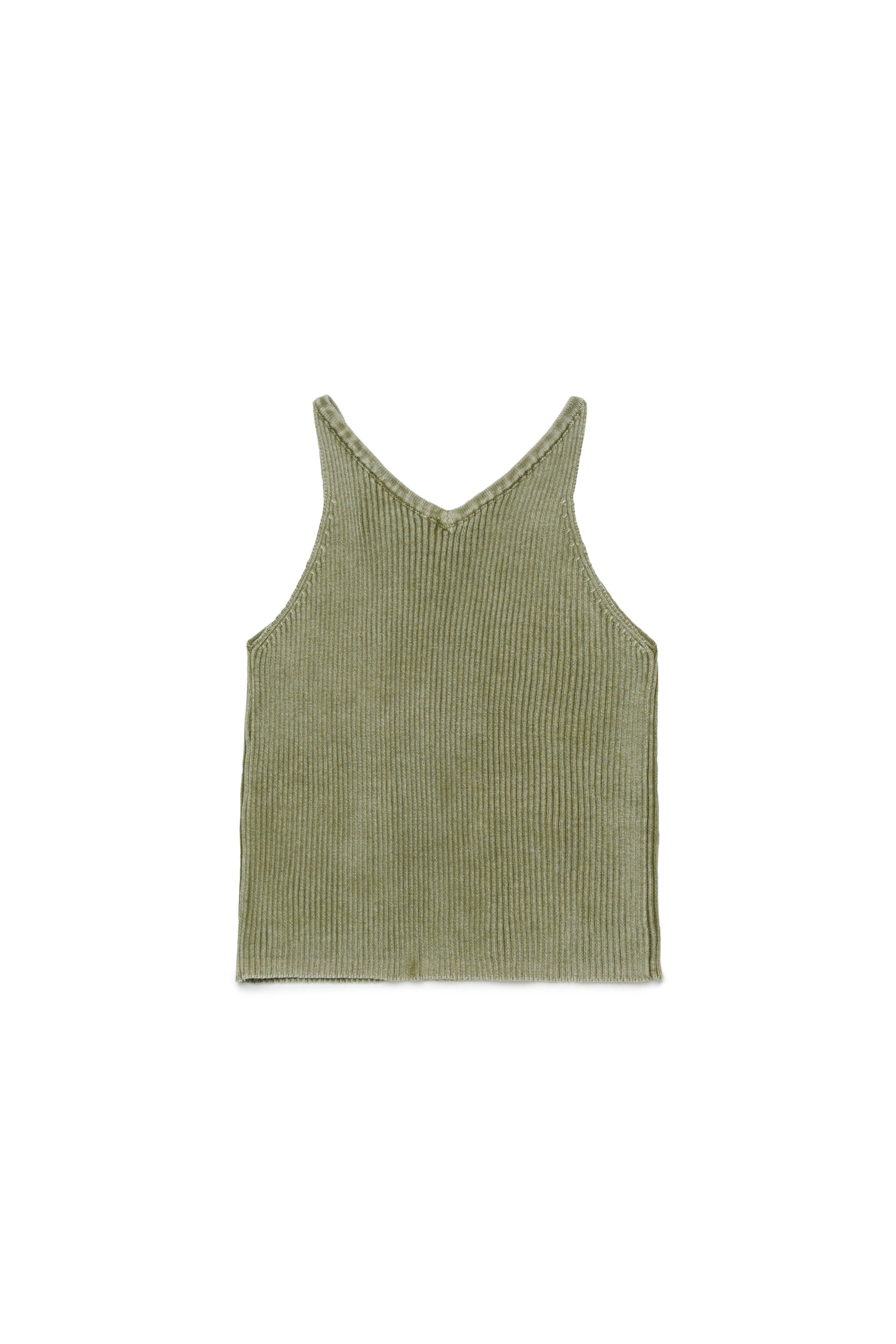 Ribbed knit top with pockets