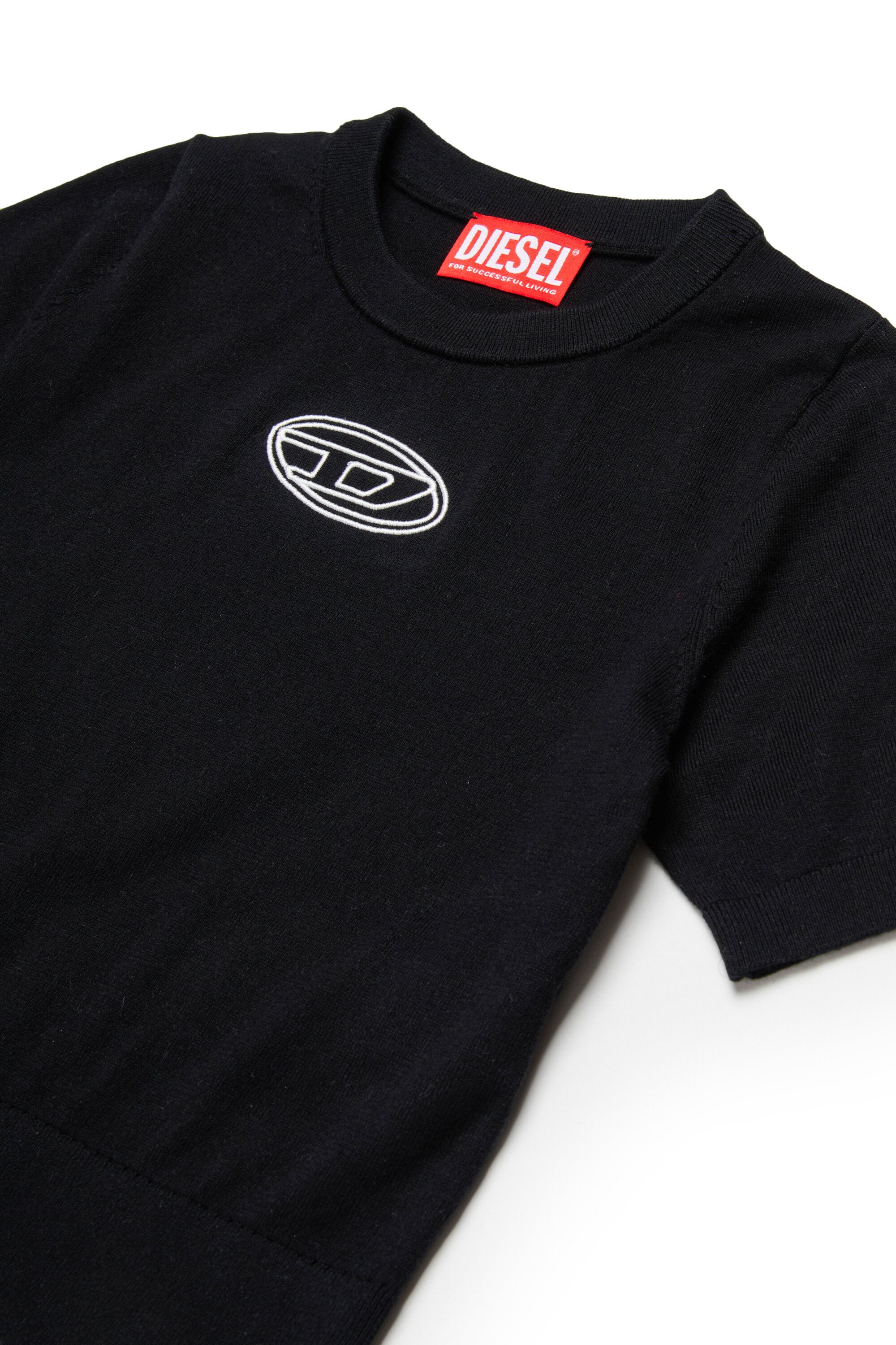 Crew-neck pullover with Oval D logo