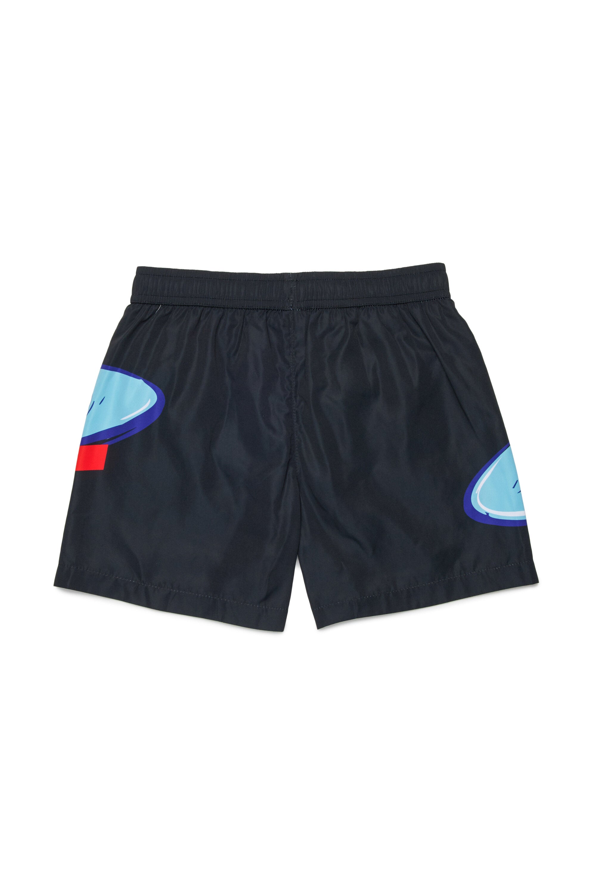 Boxer swim trunks with logo