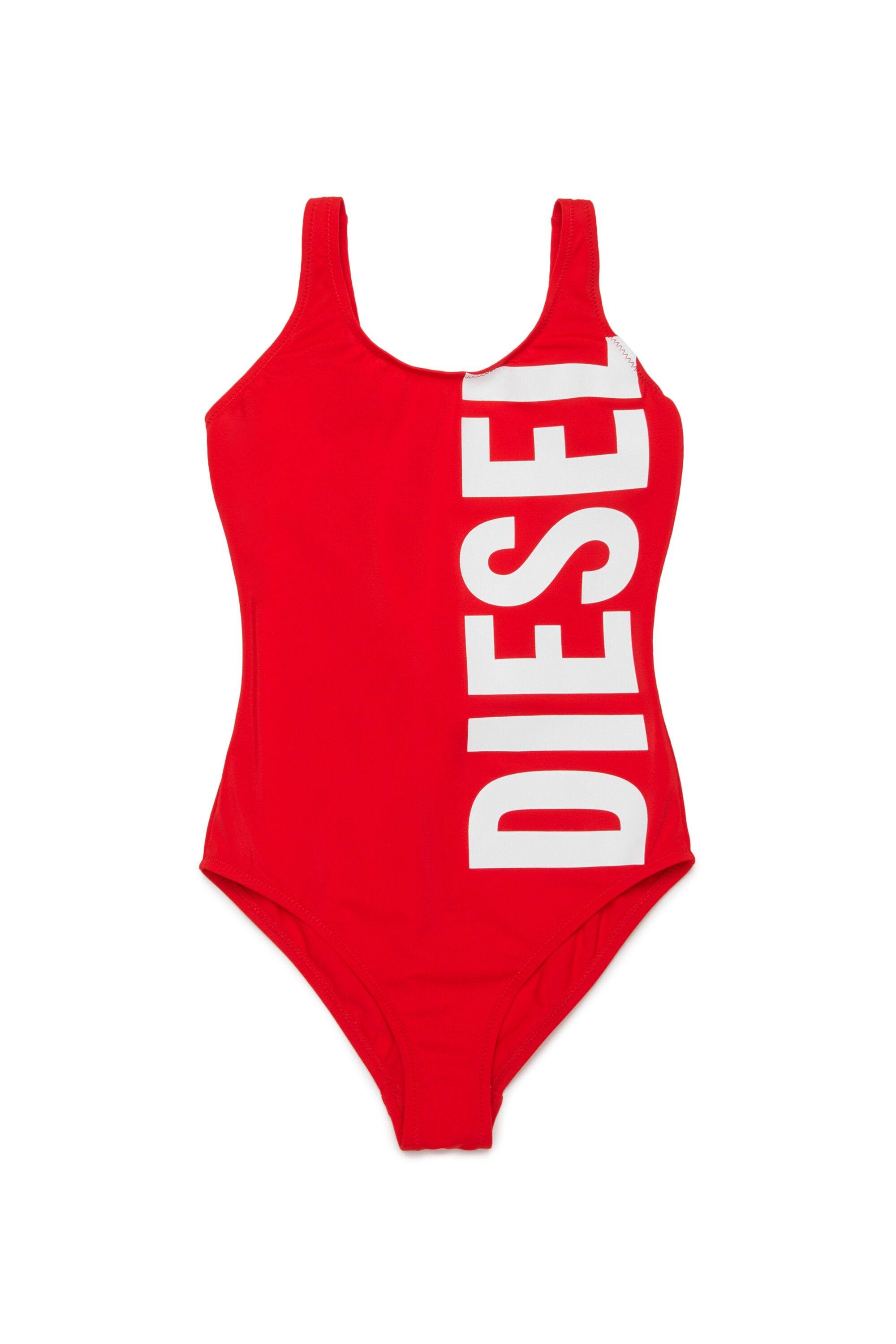 One-piece swimsuit with logo
