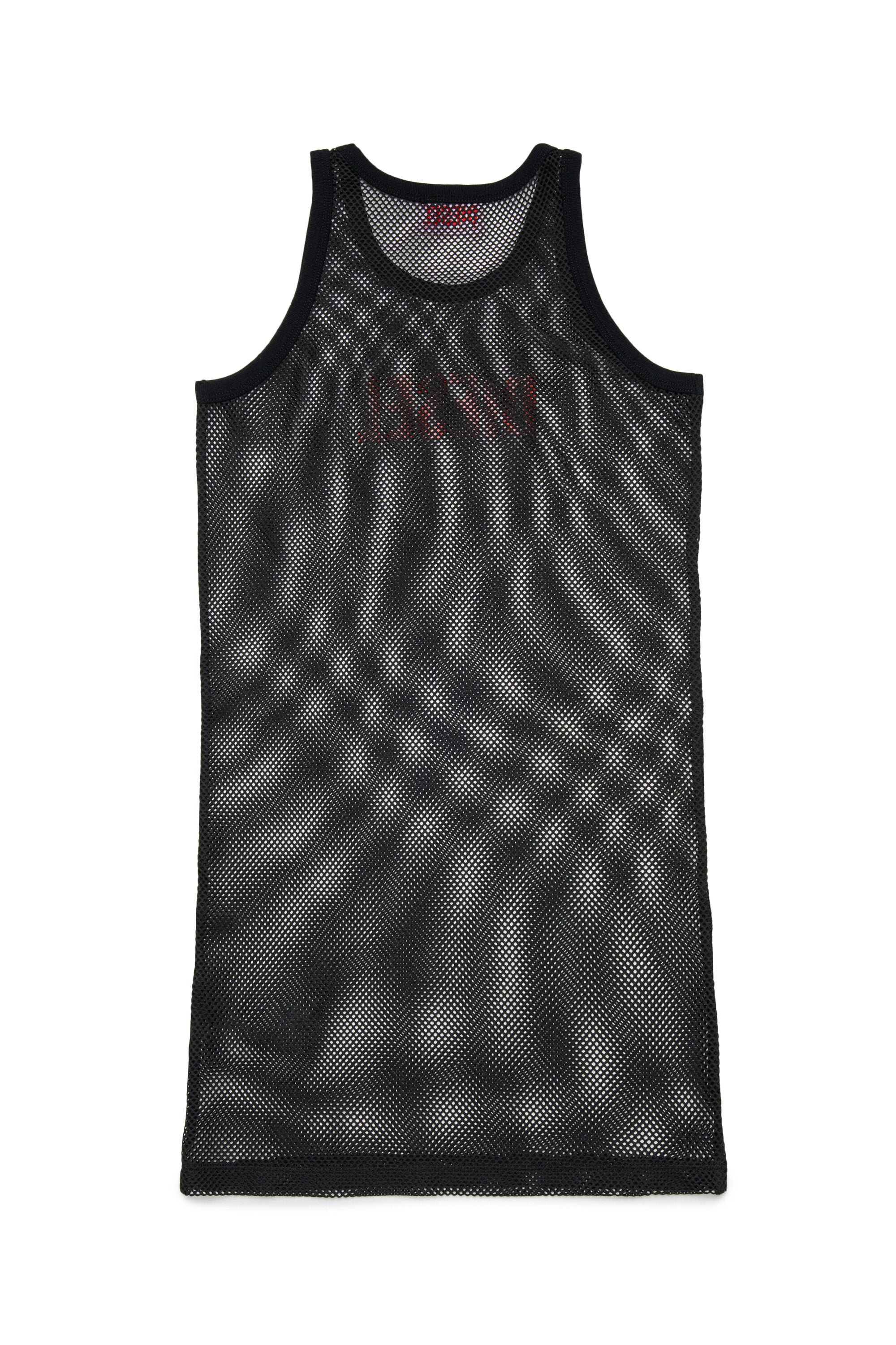 ロゴプリント入りメッシュドレス