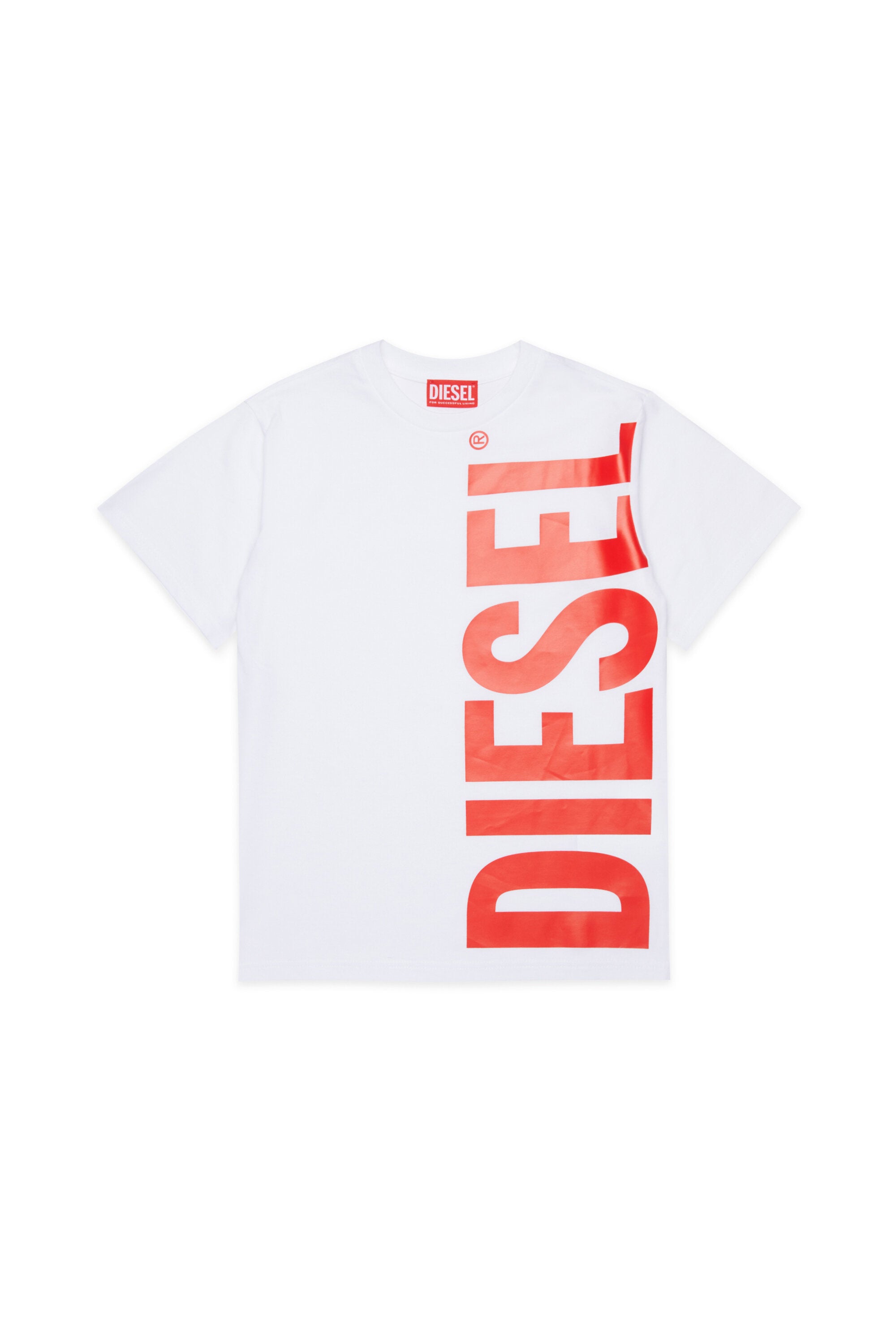 縦型ロゴ入りTシャツ
