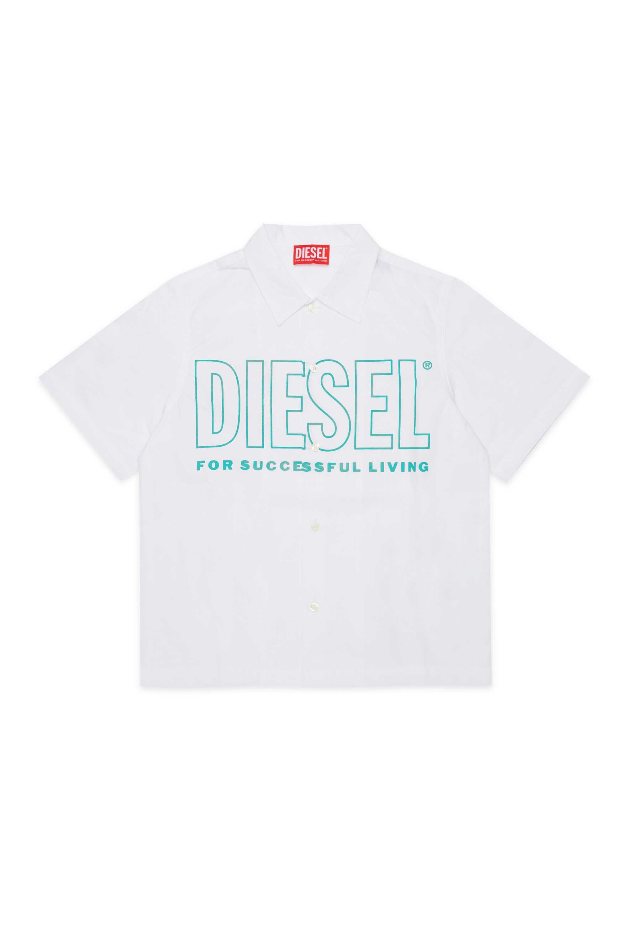 Short-sleeved shirt with logo