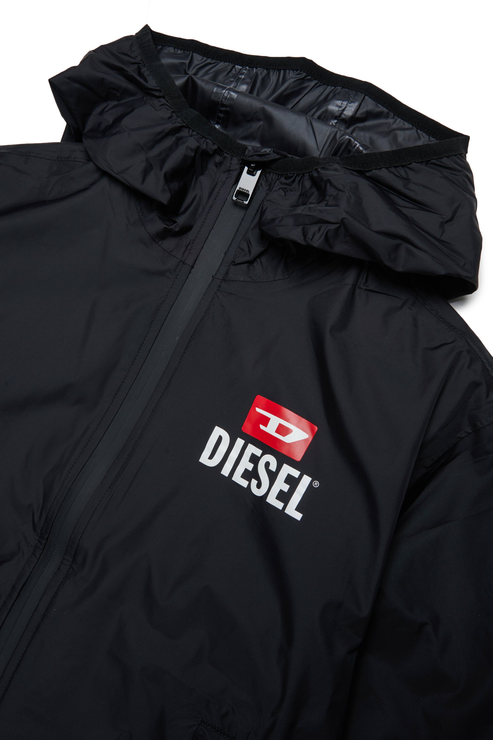 Windbreaker with printed logo