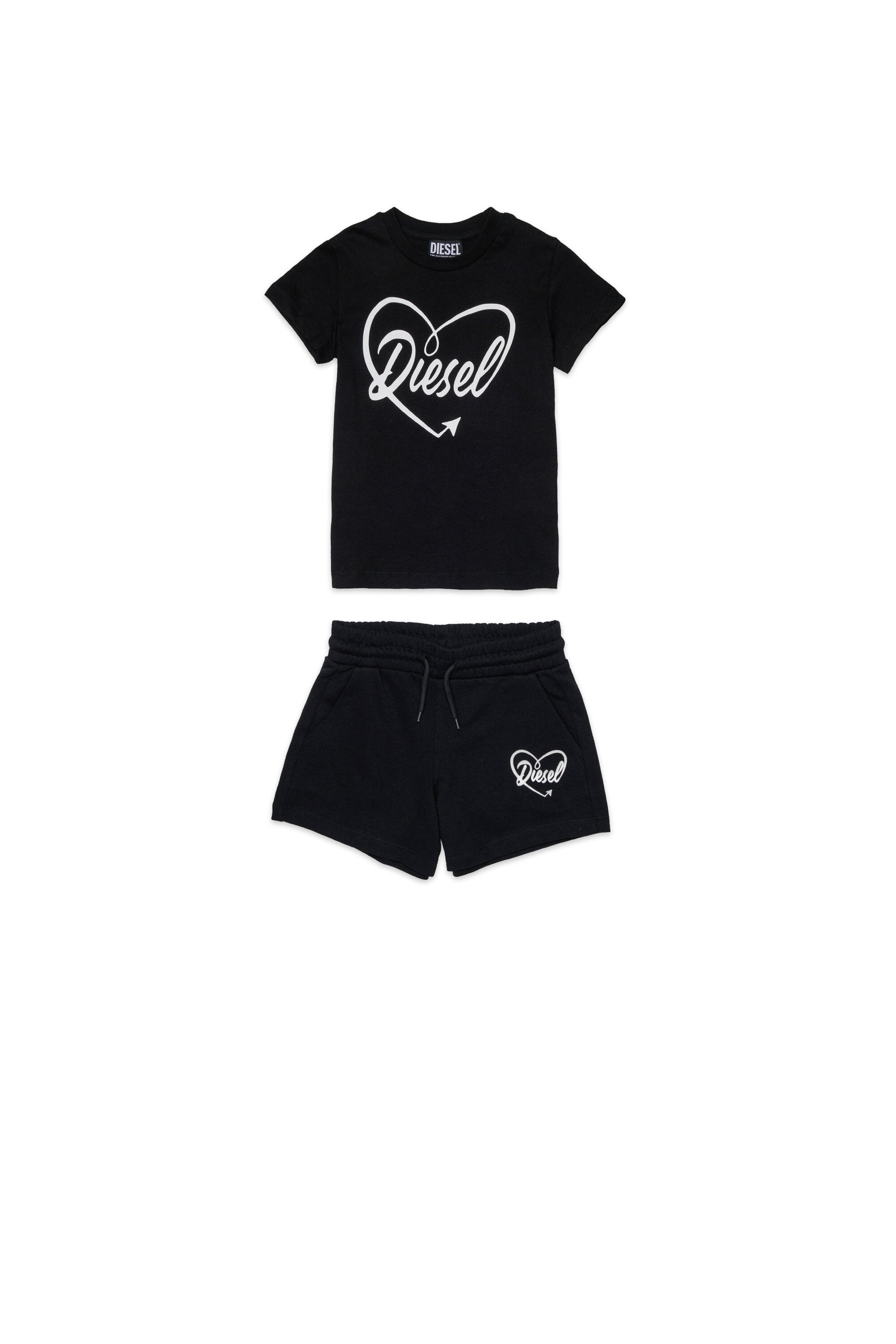 Short jumpsuit with logo