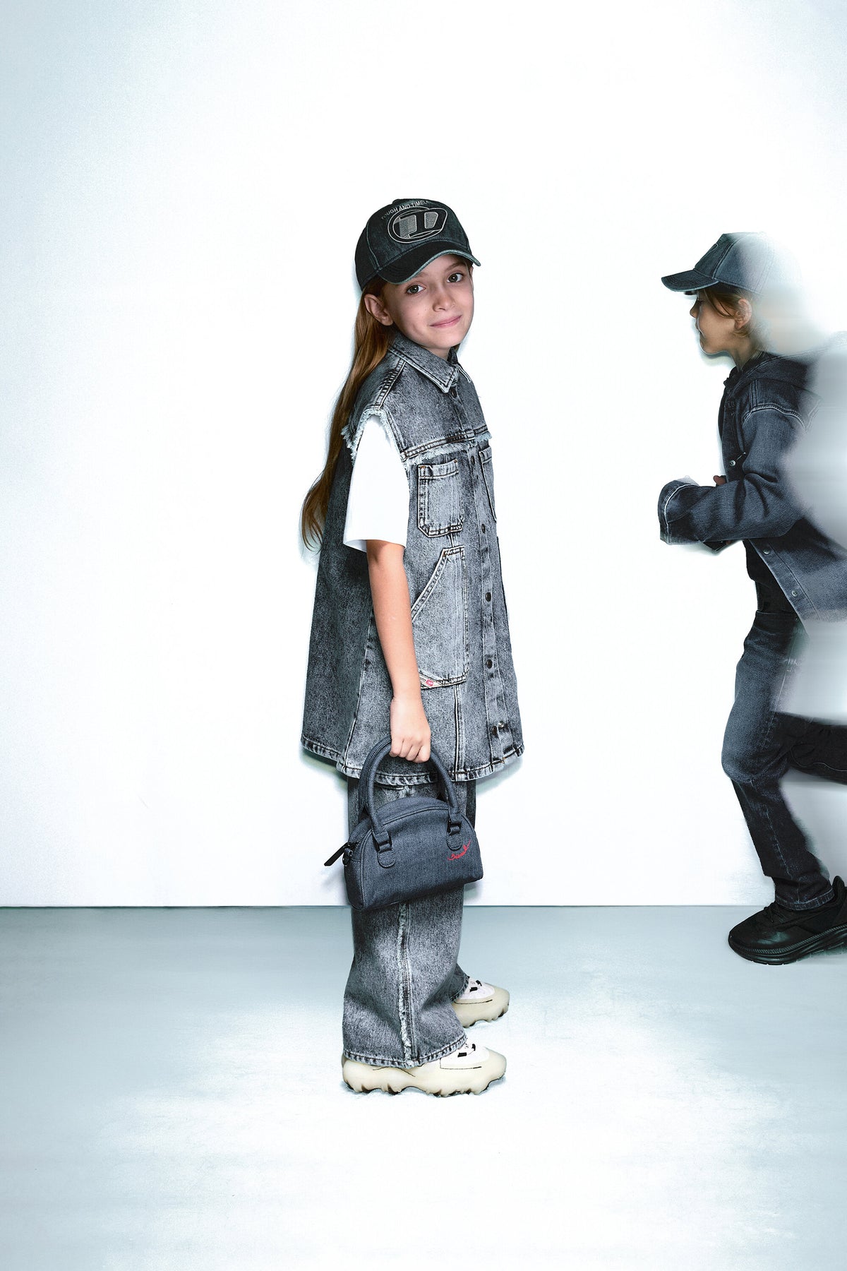 Sleeveless denim dress