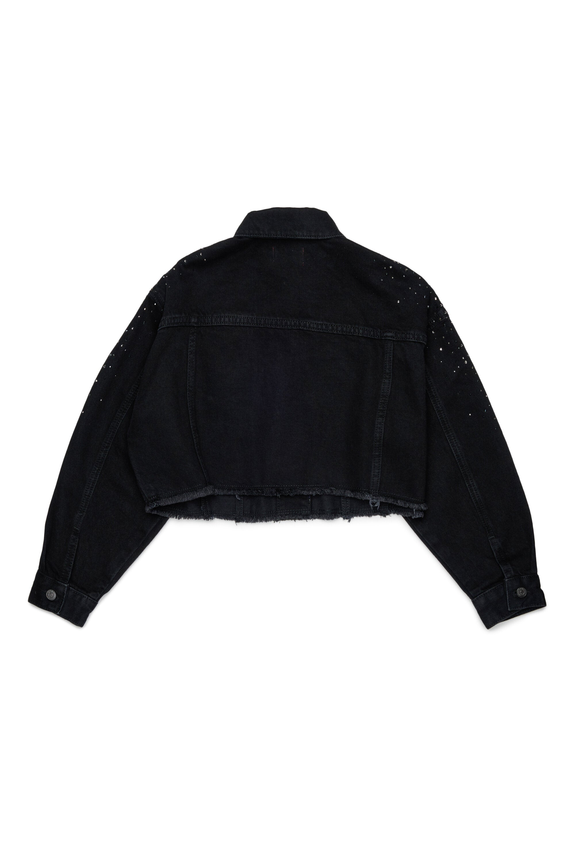 Denim jacket with appliqués