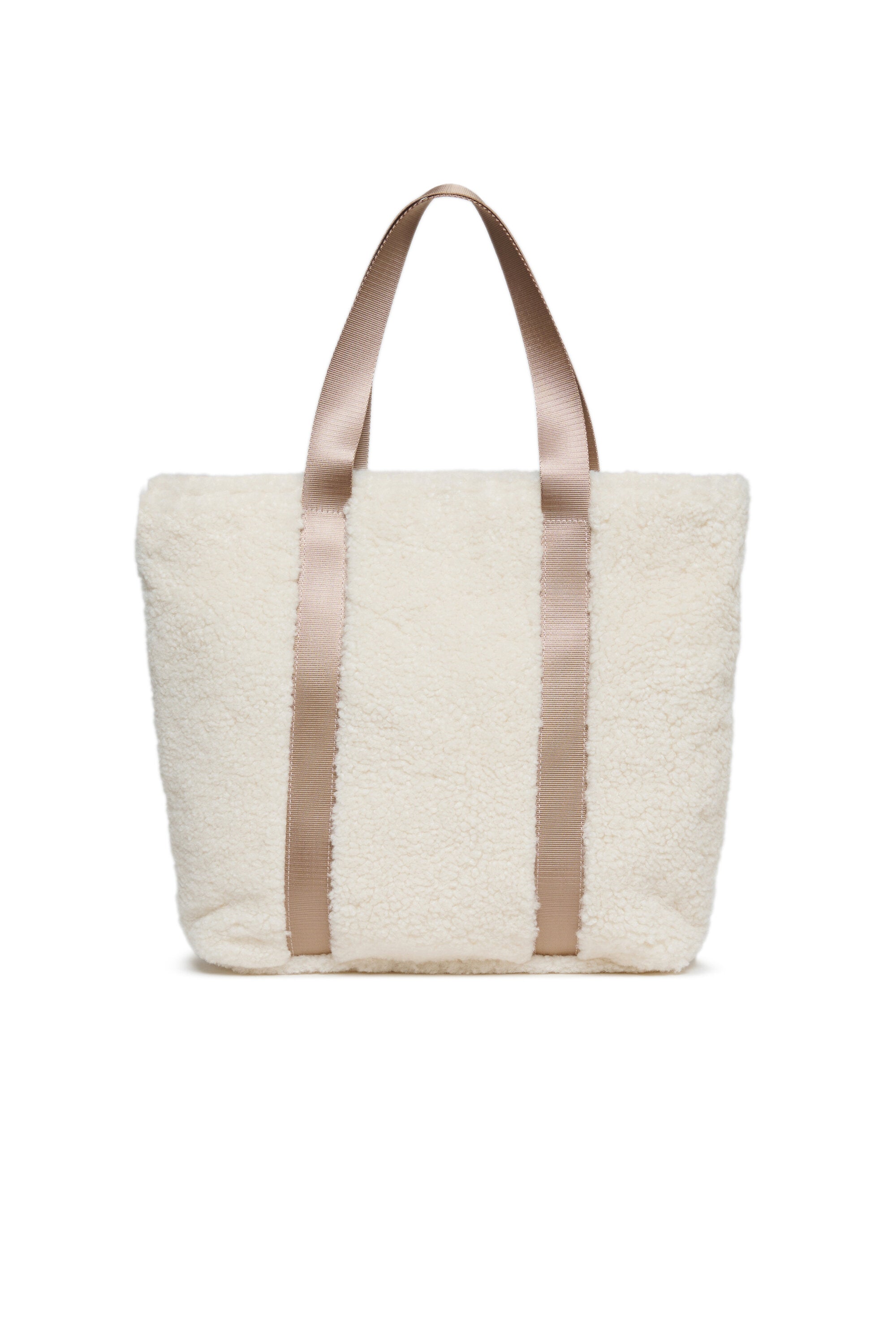 Teddy-effect bag with logo