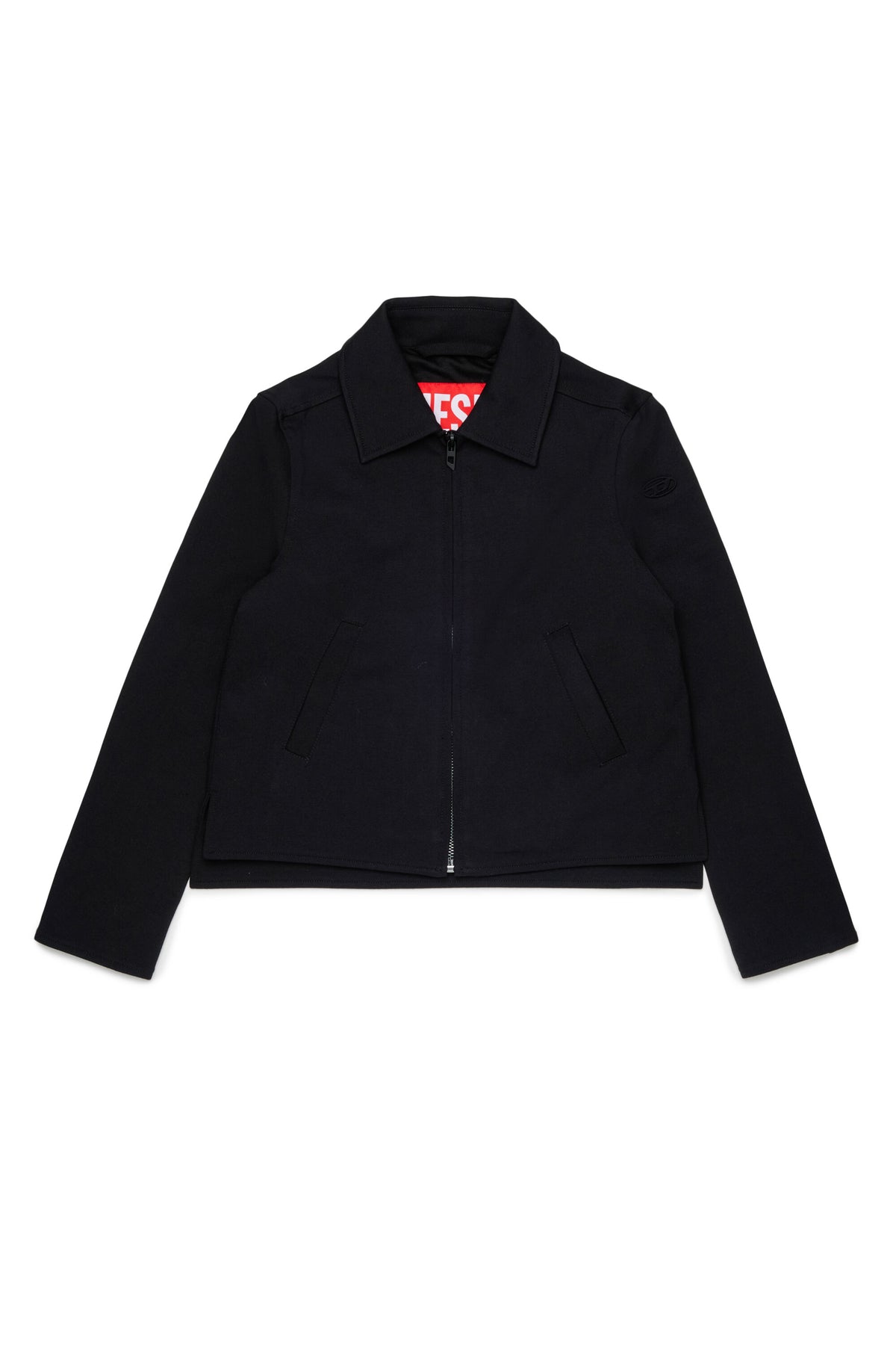 ロゴ入りニットジャケット