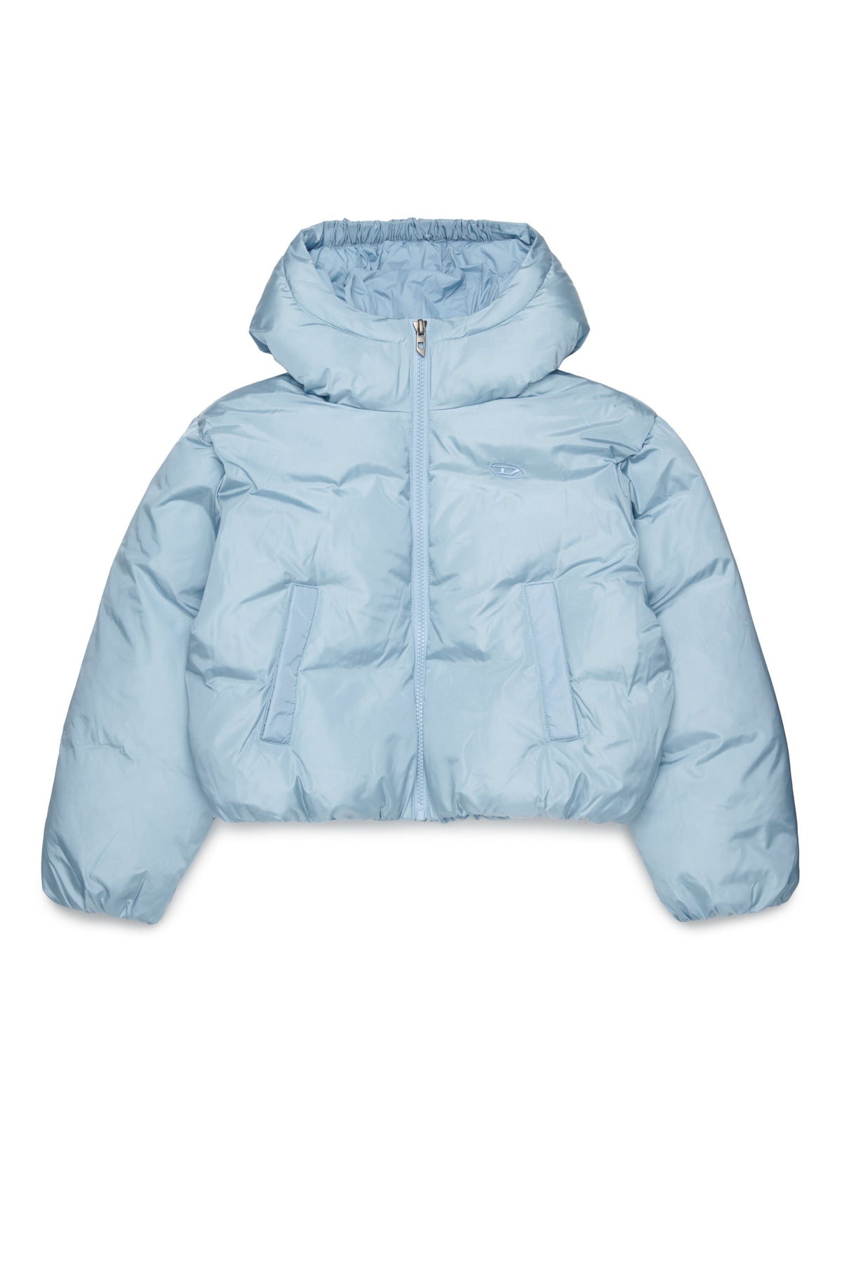 Padded jacket with printed logo