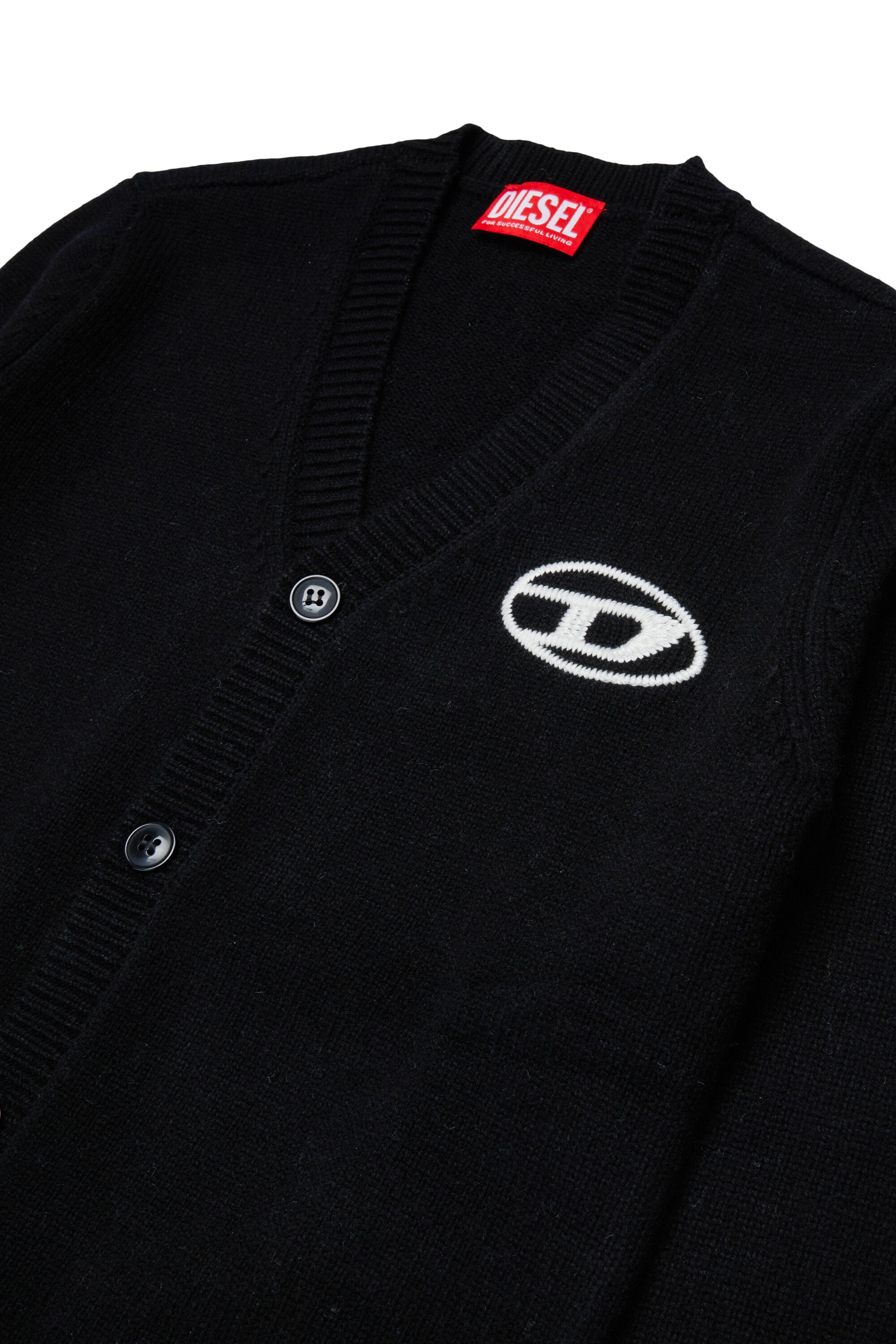 Knitted cardigan with logo