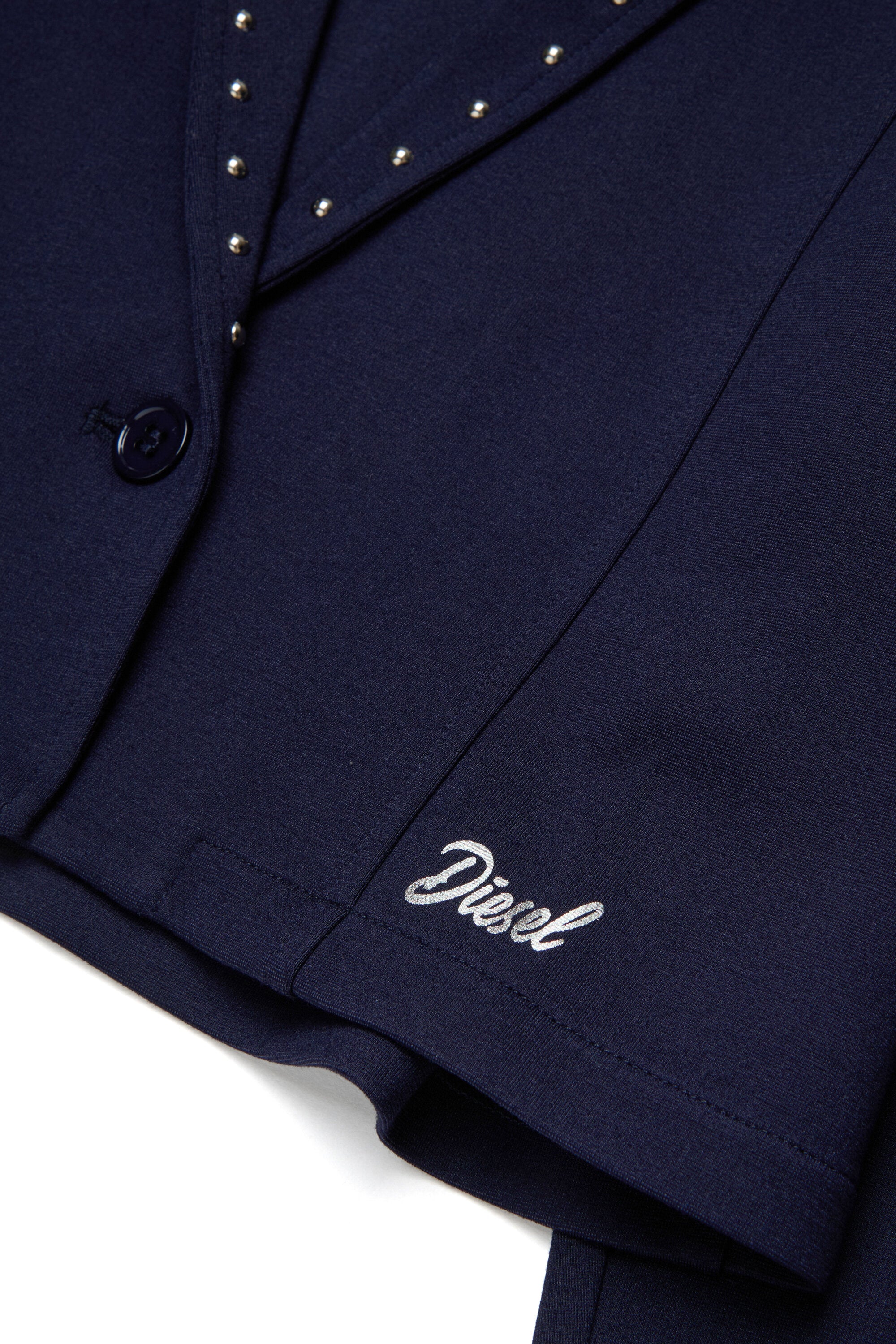 Blazer with studs and logo