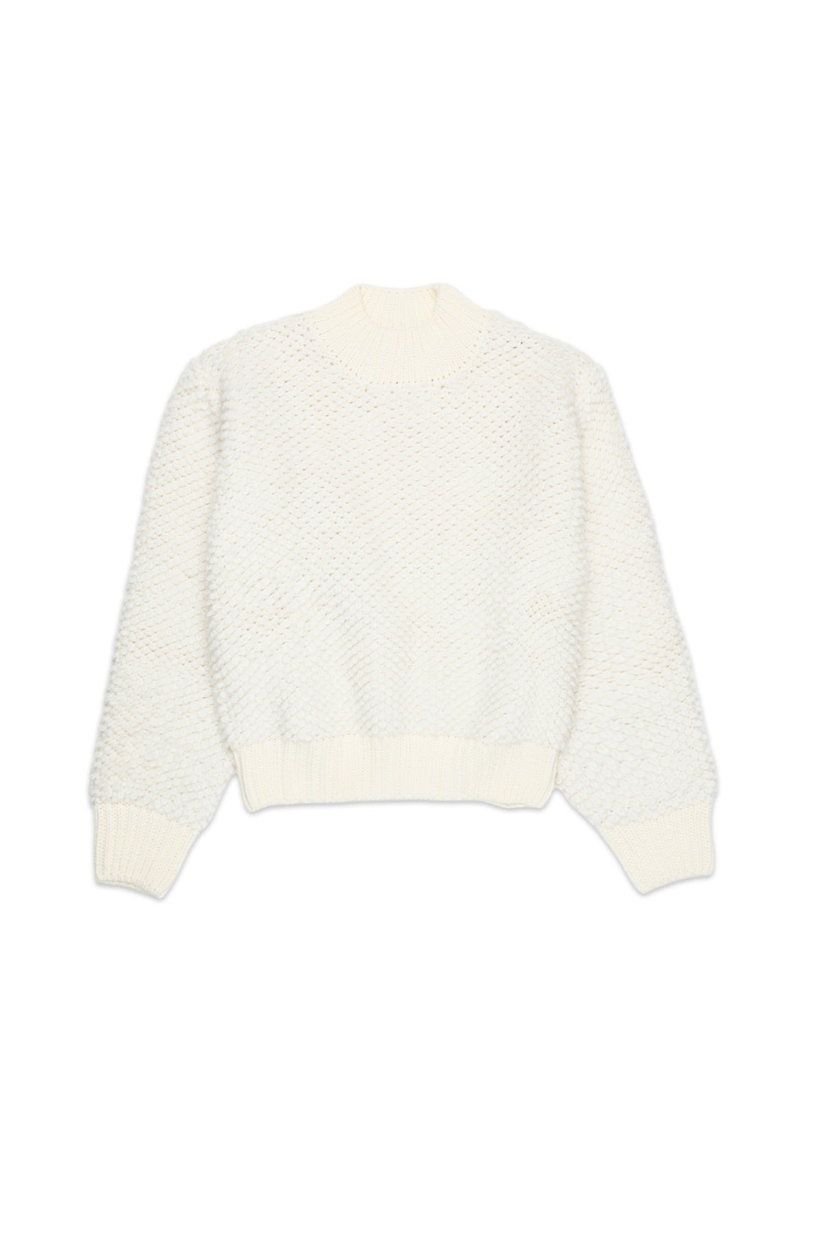Crew neck pullover with fuzzy effect