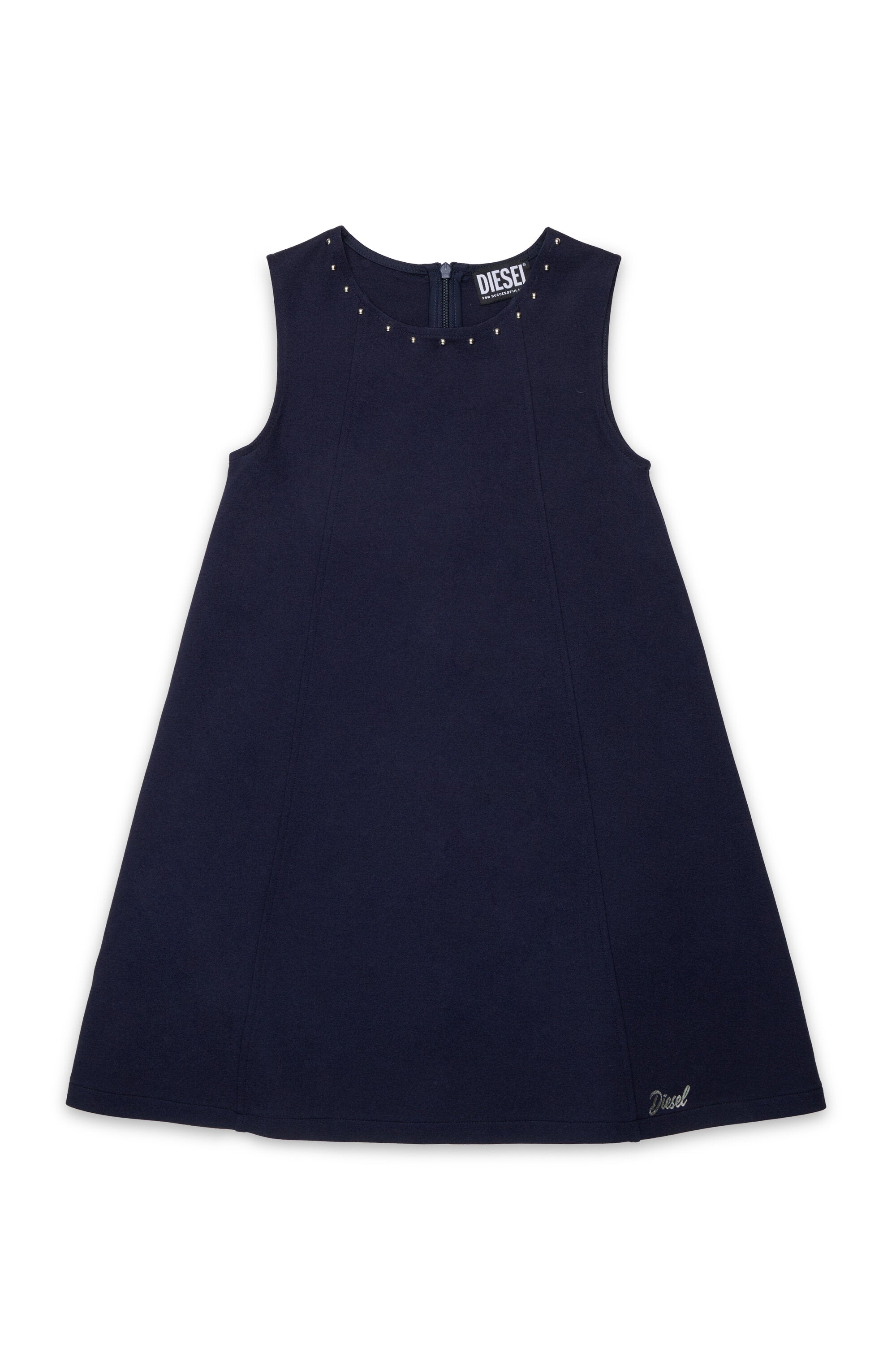 Sleeveless dress with logo