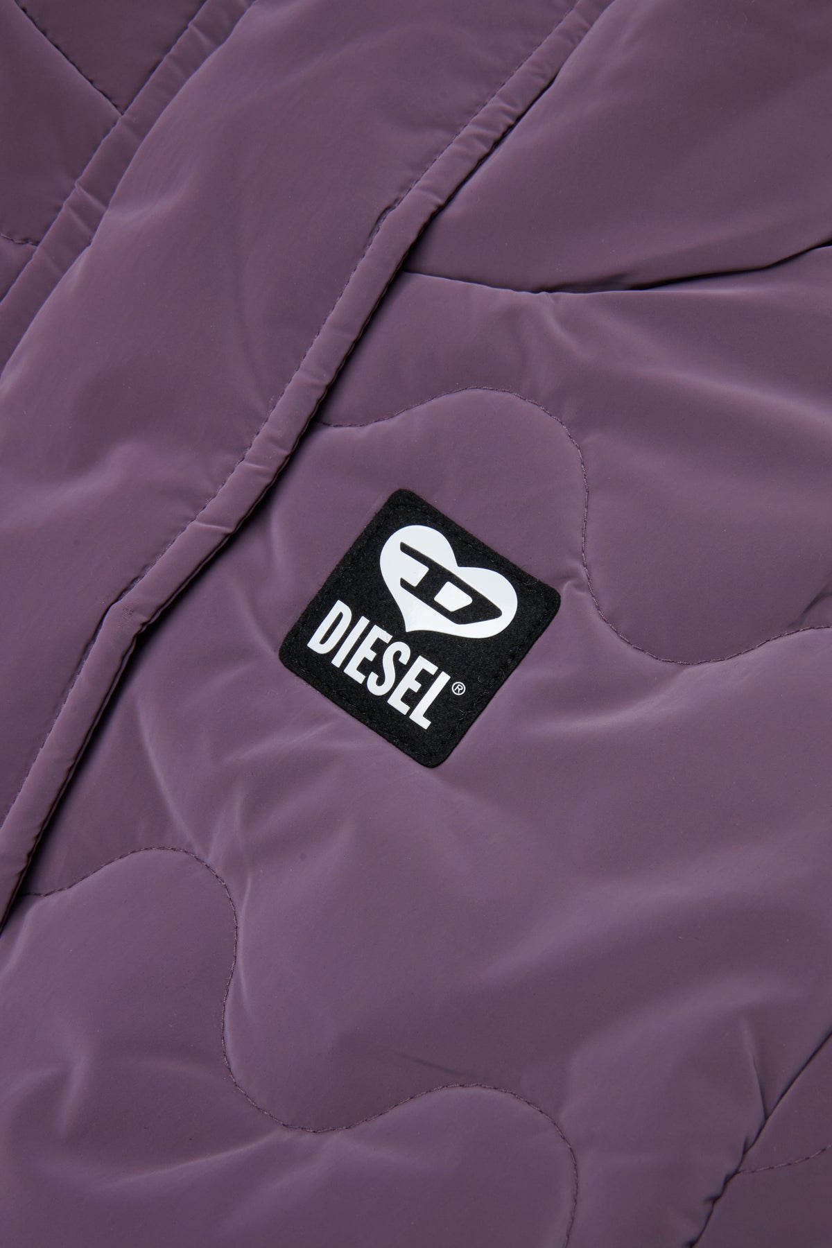 Padded jacket with printed logo