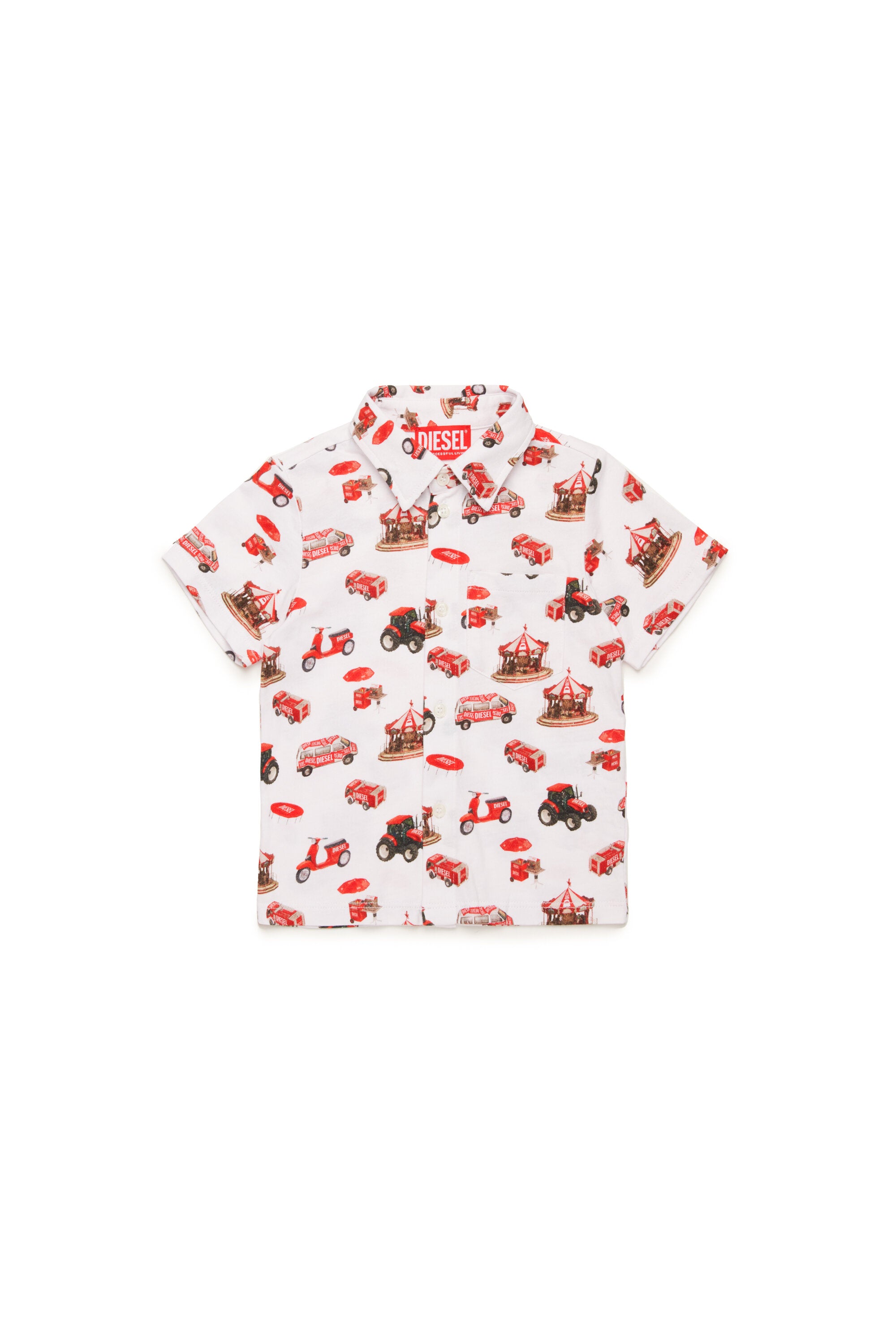 Funny Campaign Diesel allover bowling shirt