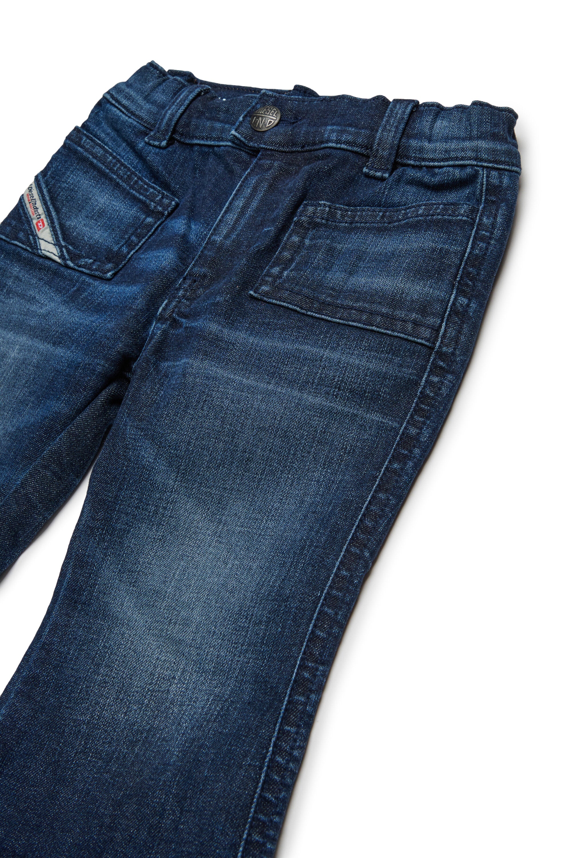 濃紺のブーツカットジーンズ - D-Heki-B