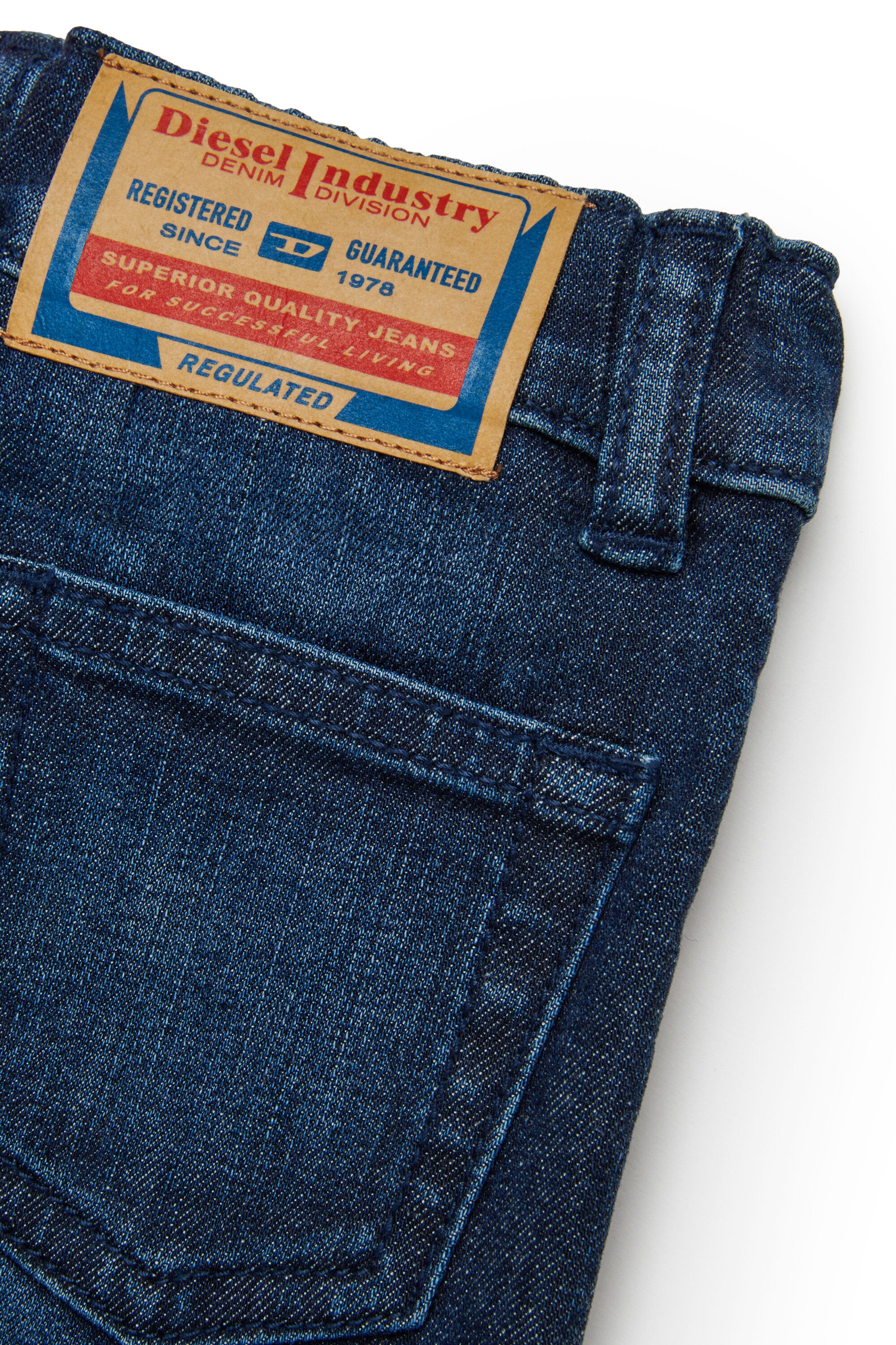 Dark blue denim short skirt