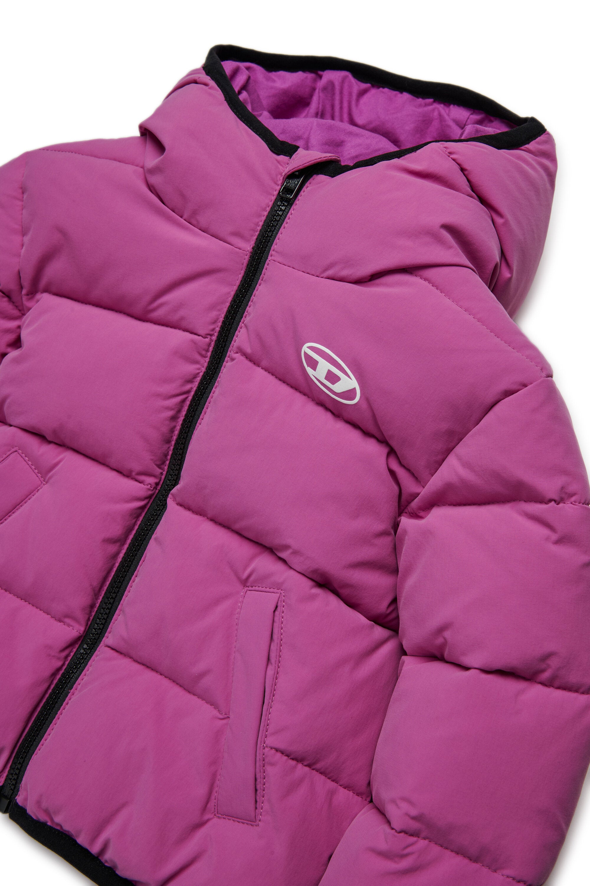 Oval D branded short padded jacket