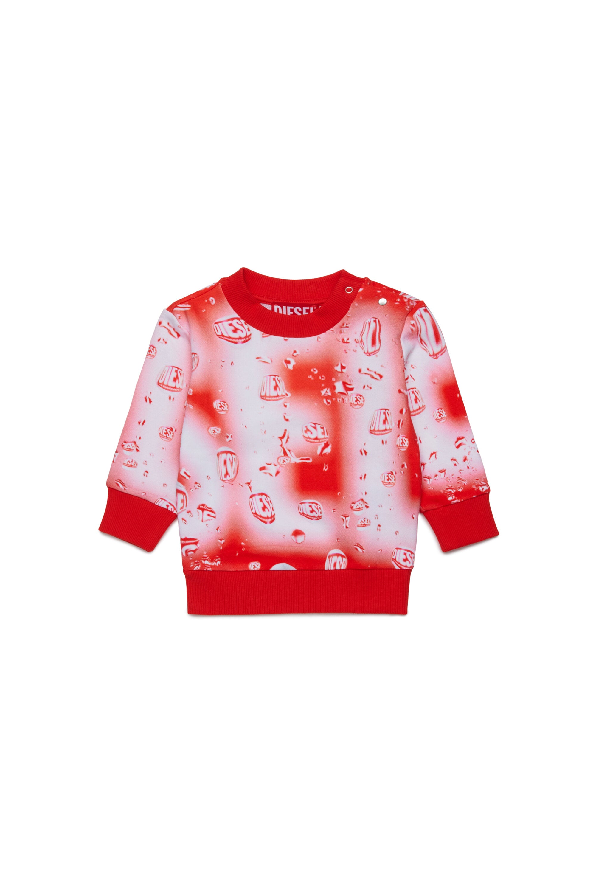 Waterdrop Diesel allover crew-neck sweatshirt