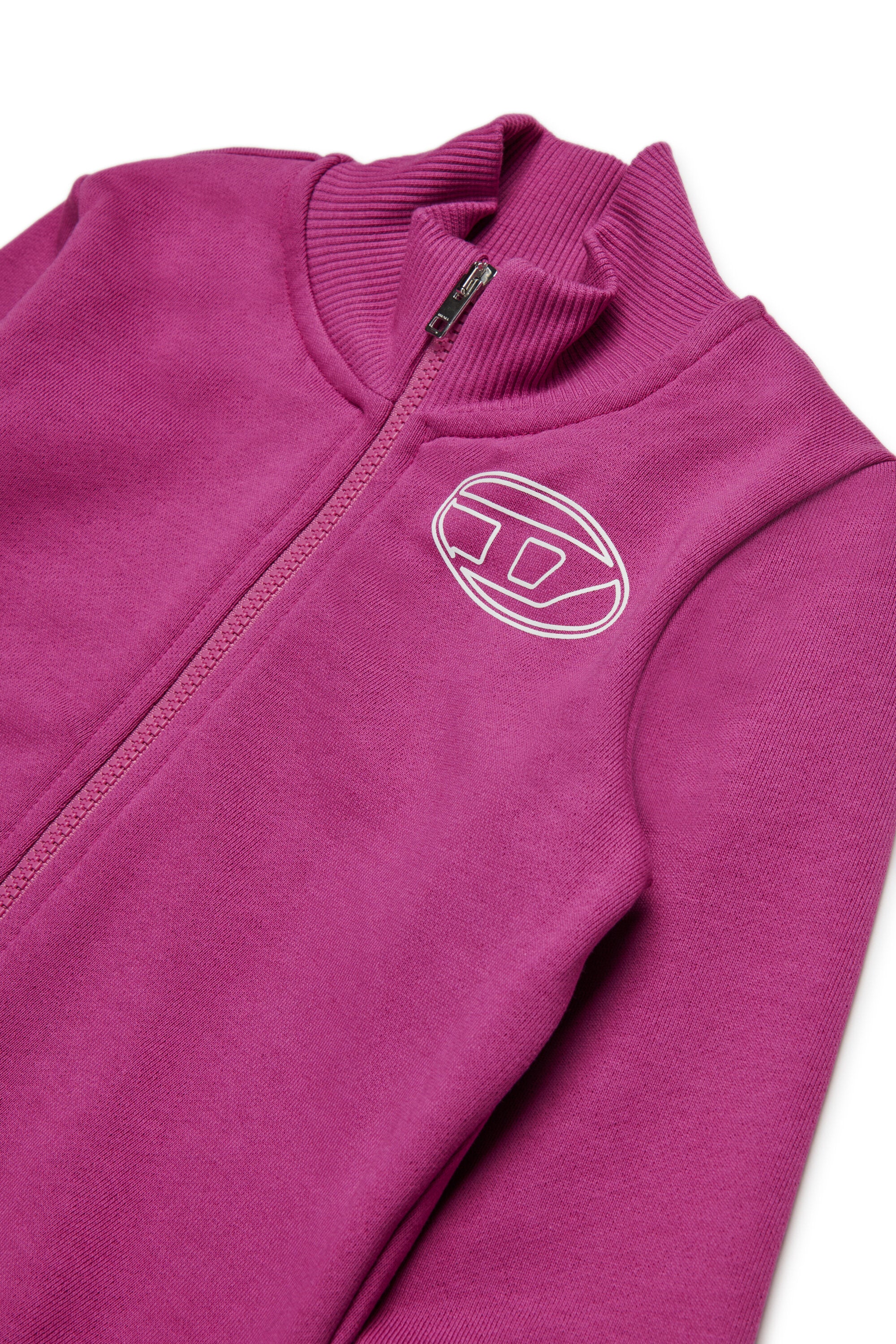Full zip sweatshirt with Oval D maxi logo