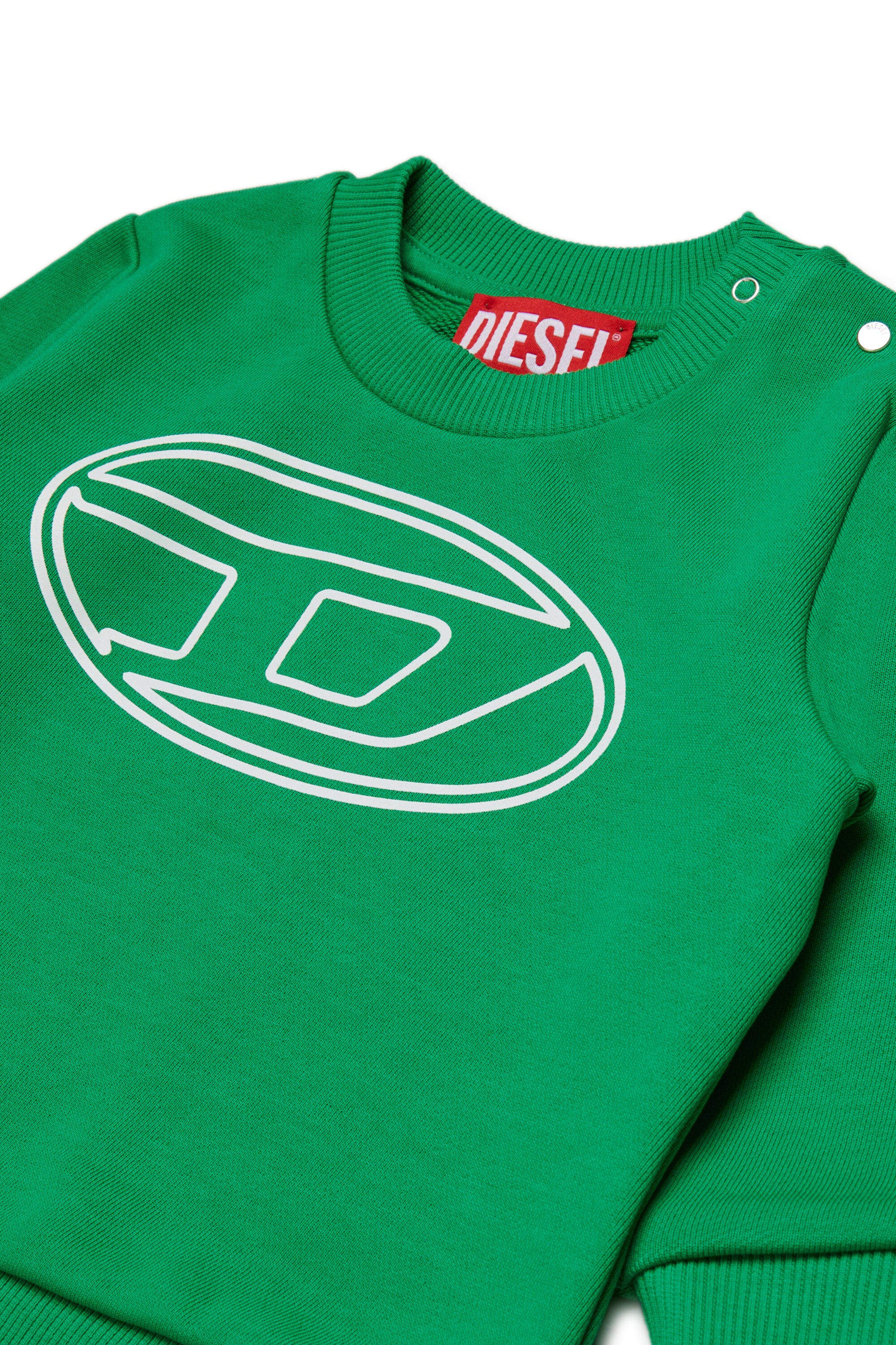 オーバルDマキシロゴ入りクルーネックスウェットシャツ