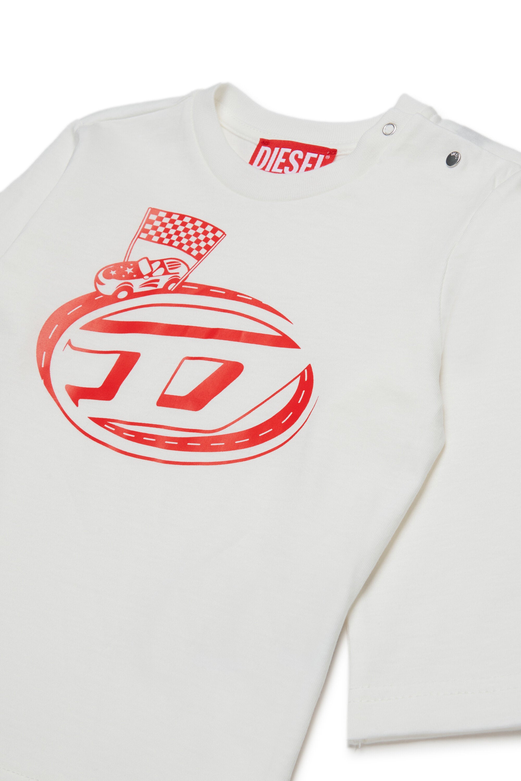 Long sleeves jersey T-shirt with Diesel Funny Racing graphics