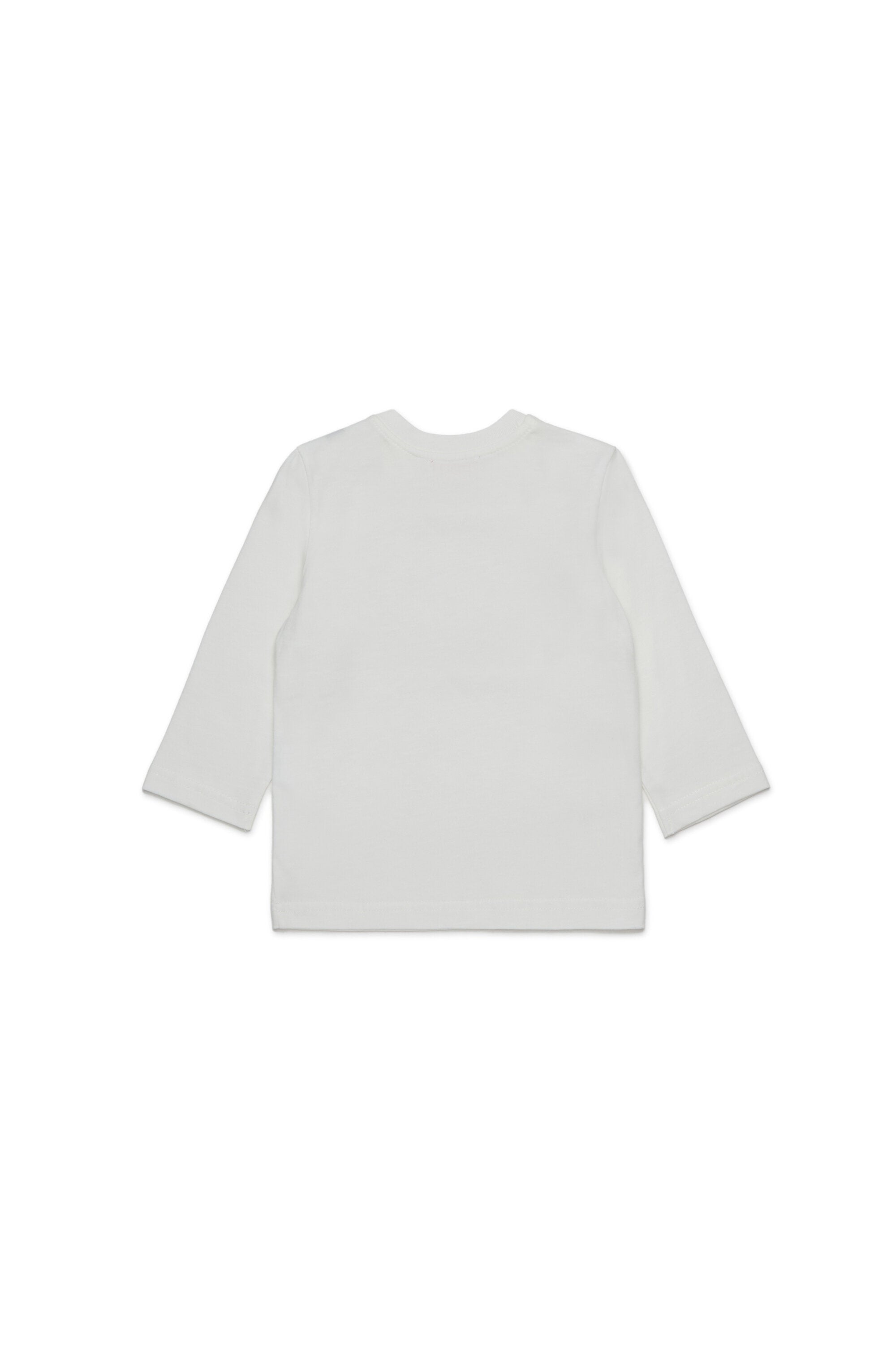 オーバルDのブランドロゴ入り長袖ジャージー素材Tシャツ