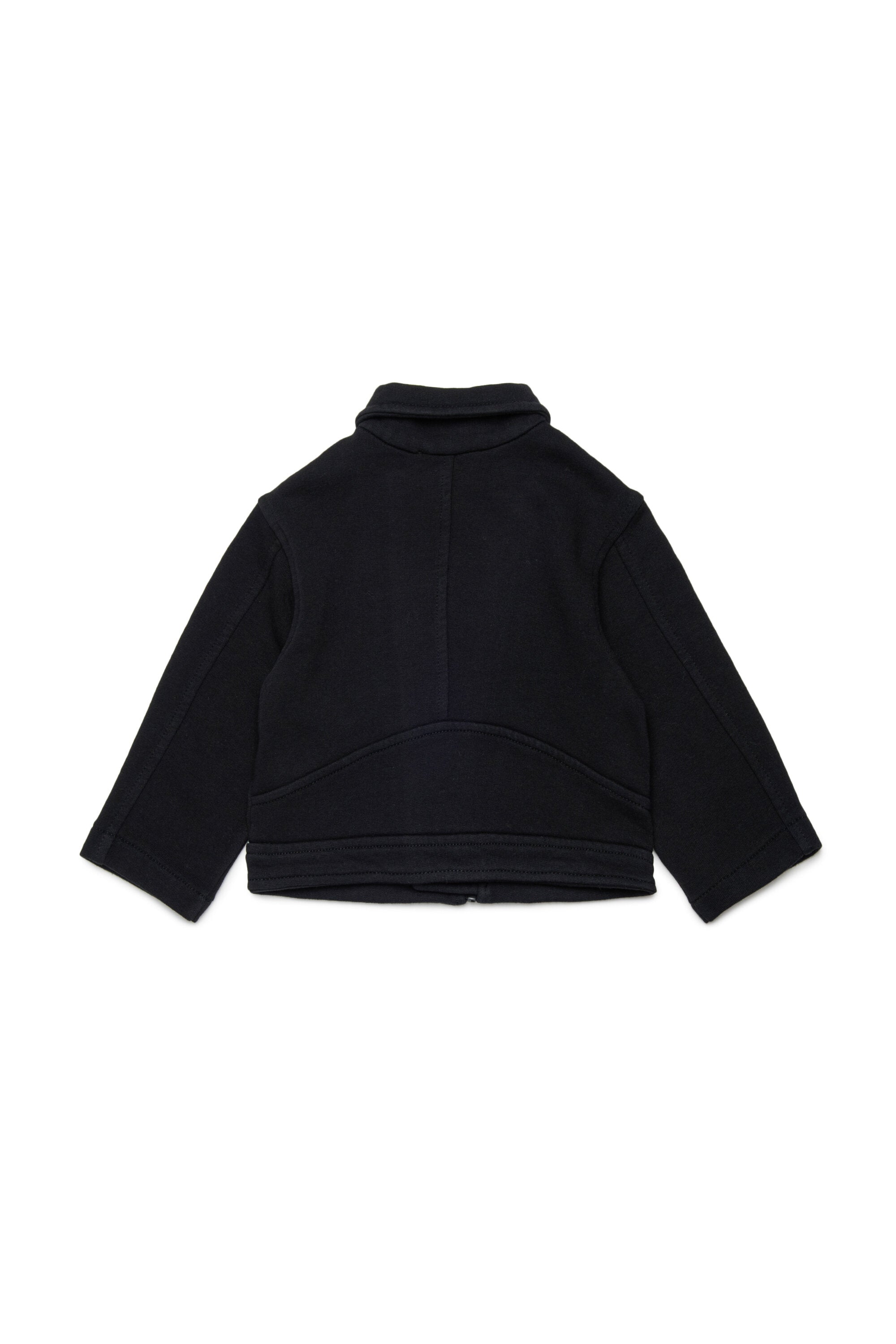 Biker jacket with printed logo