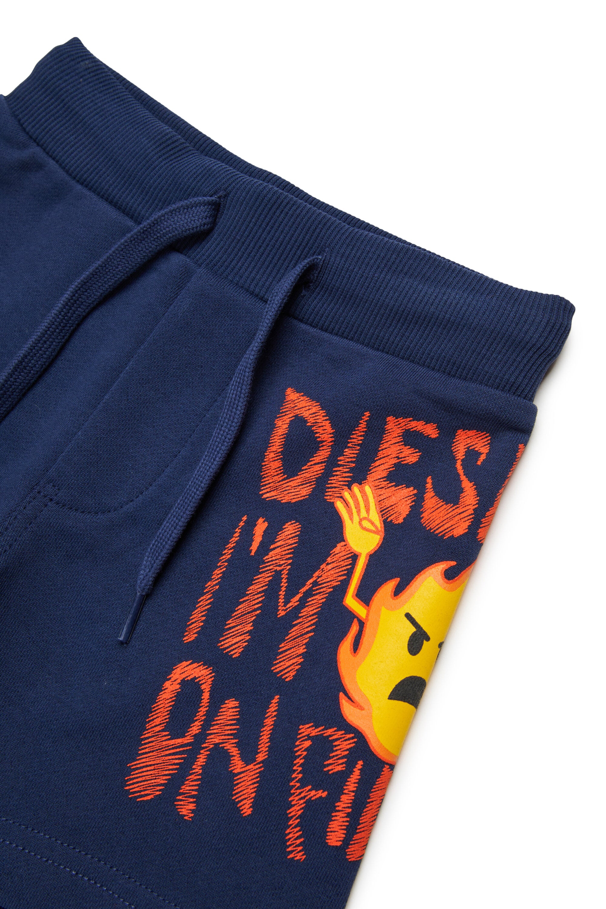 Fleece shorts with logo