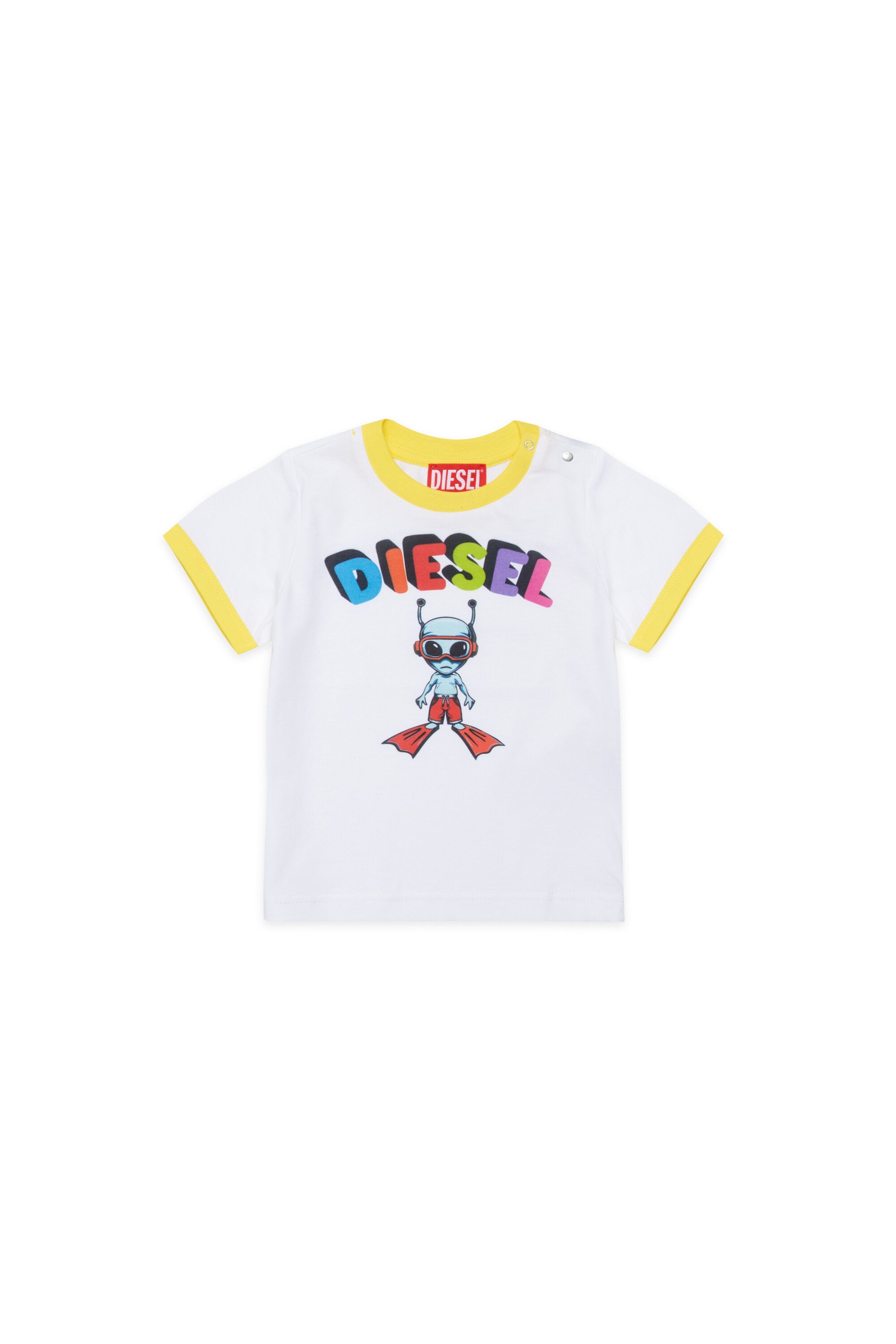 ロゴとフロントモチーフ付きTシャツ