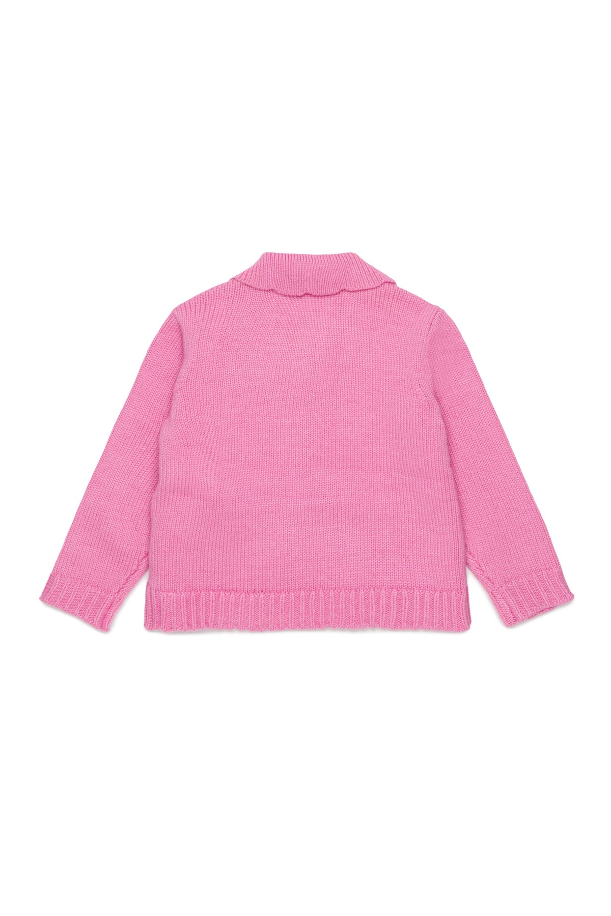 ロゴ付きニットカーディガン