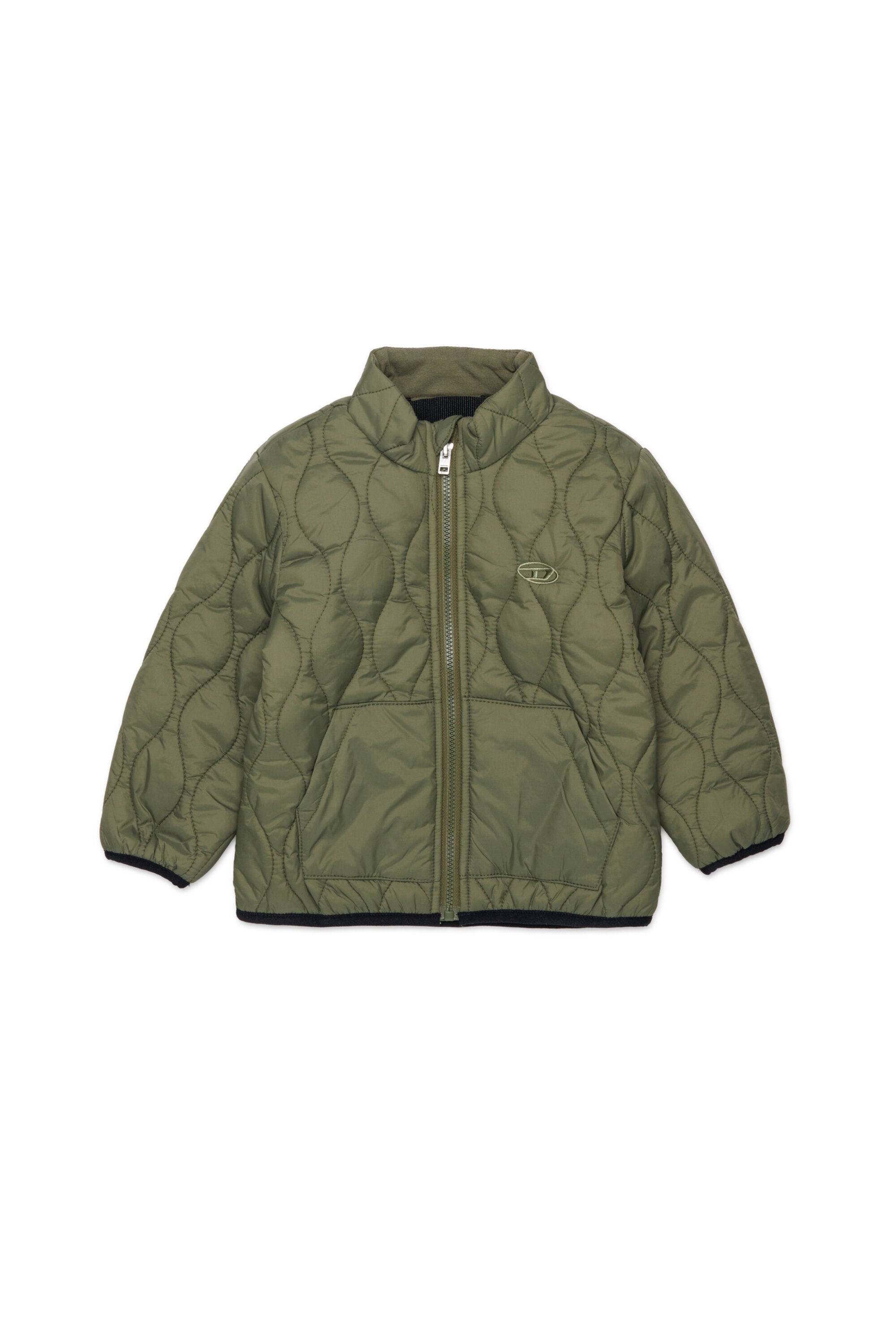 Padded jacket with printed logo