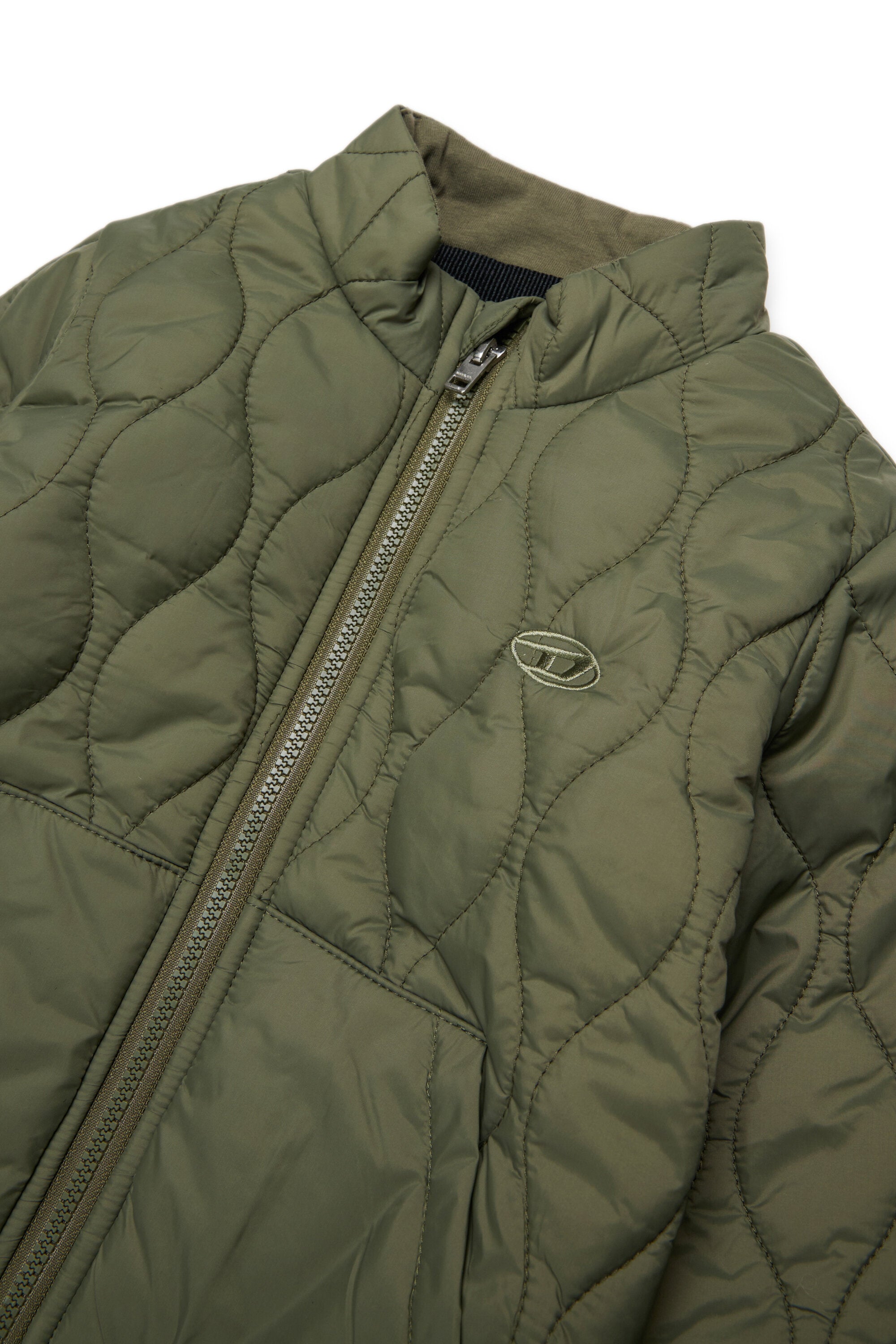 Padded jacket with printed logo