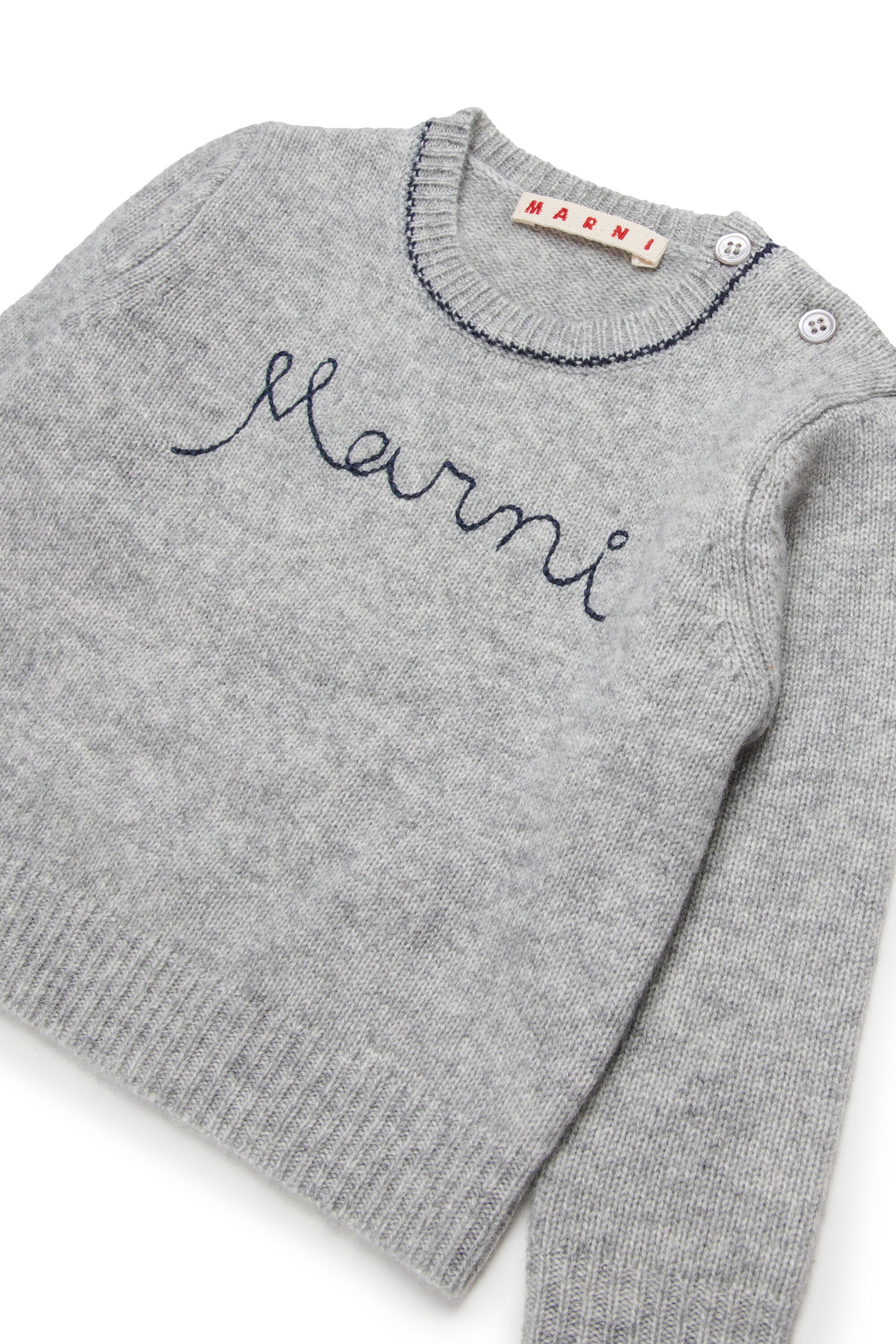 ウール・カシミヤ混クルーネックセーター