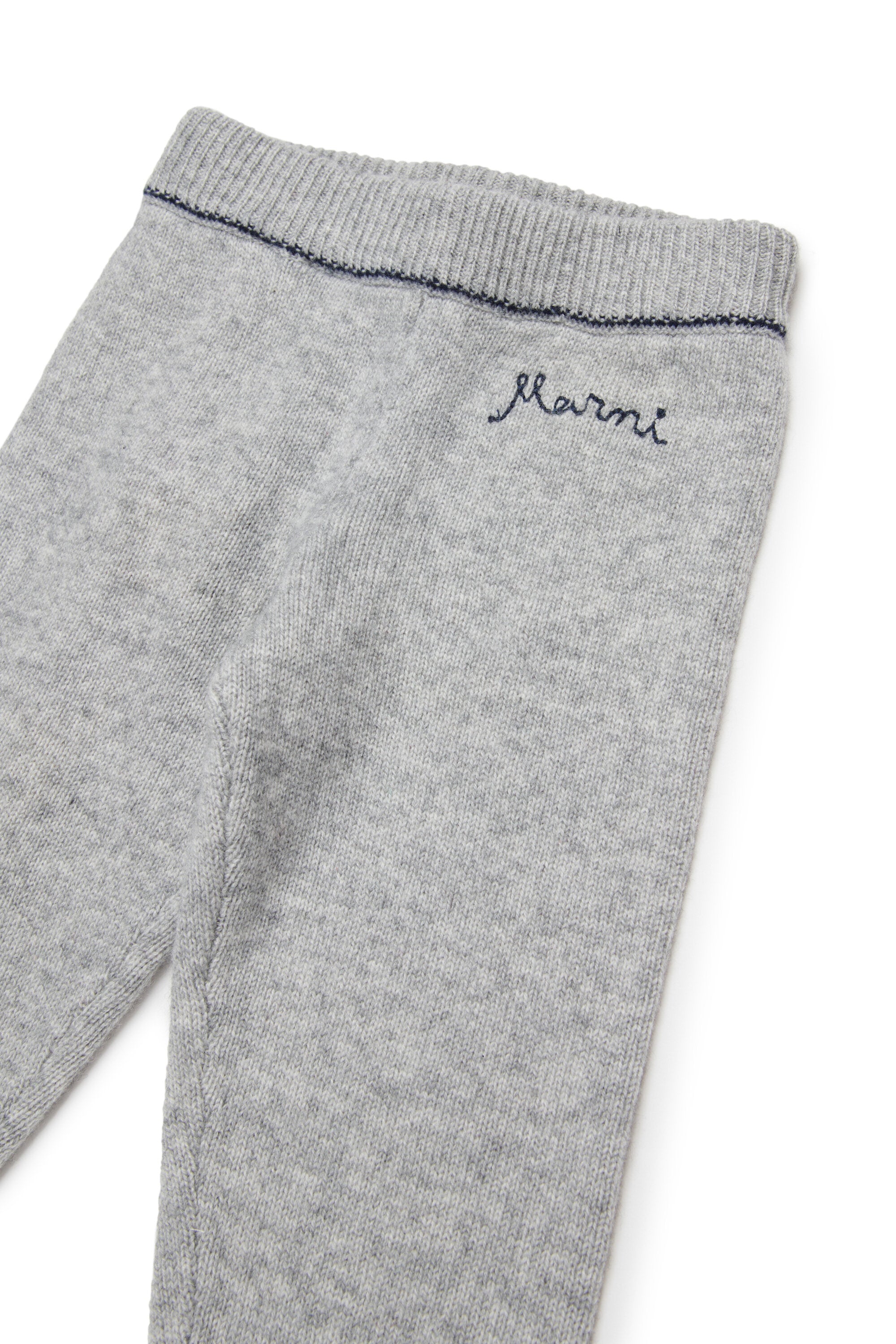 ロゴ入りウール混カシミヤジョガーパンツ