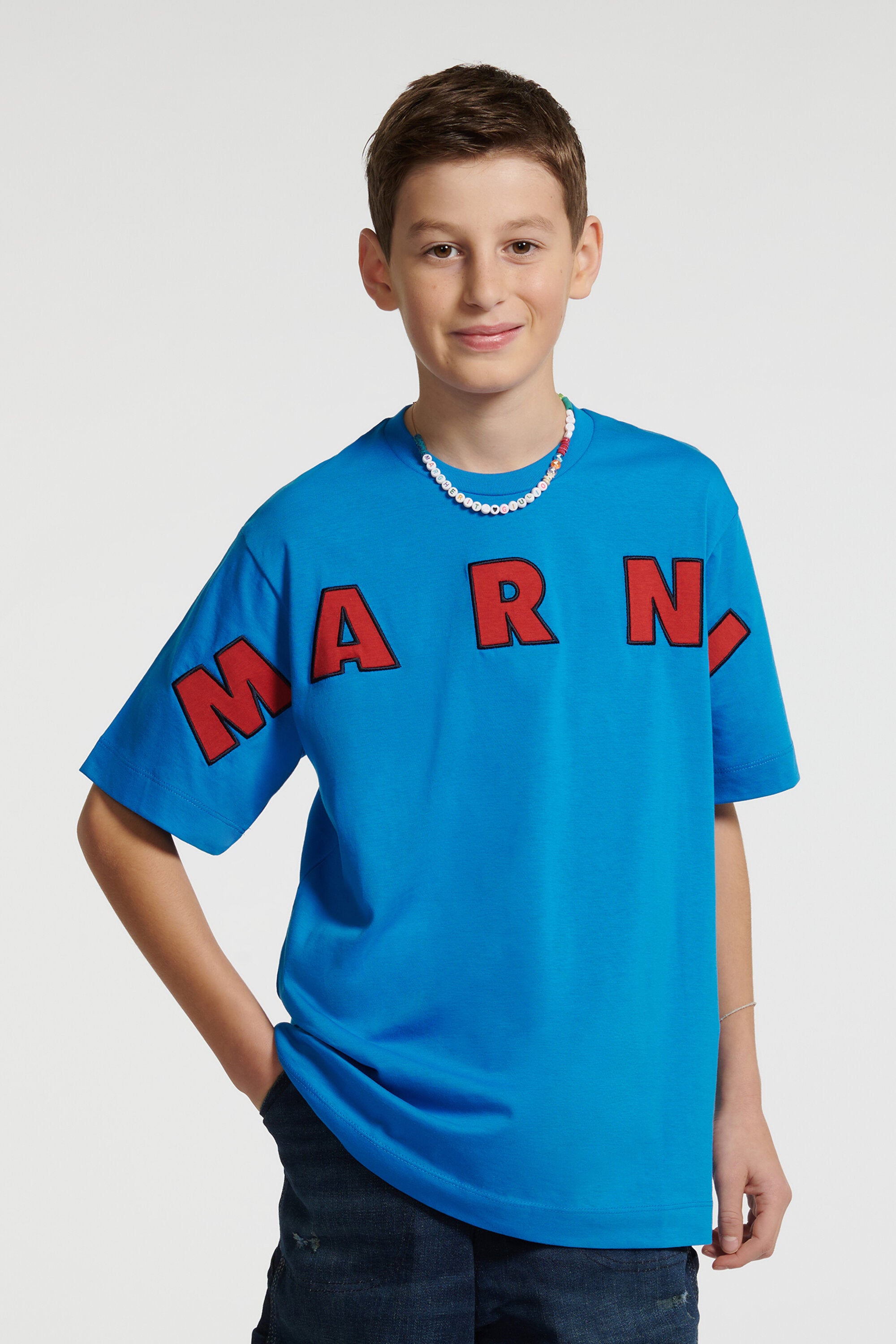 T-shirt with embroidered logo